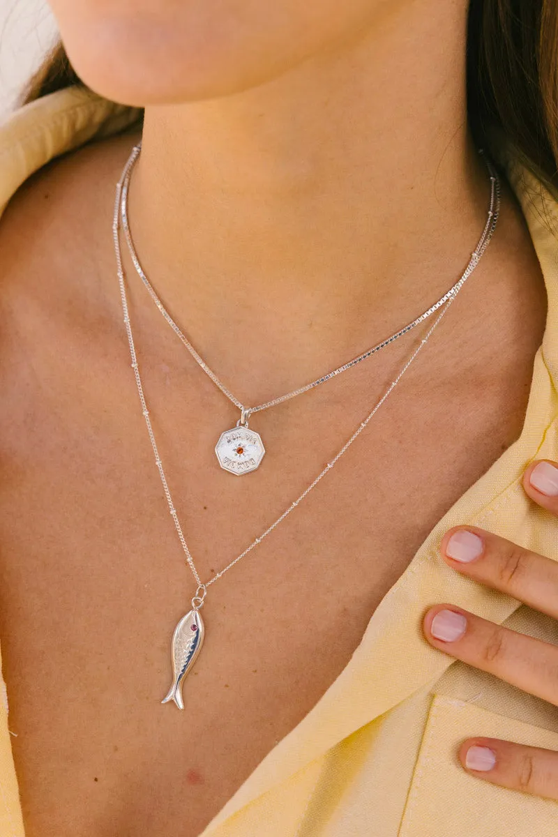 Bom Dia Necklace Silver Wildthings Collectables