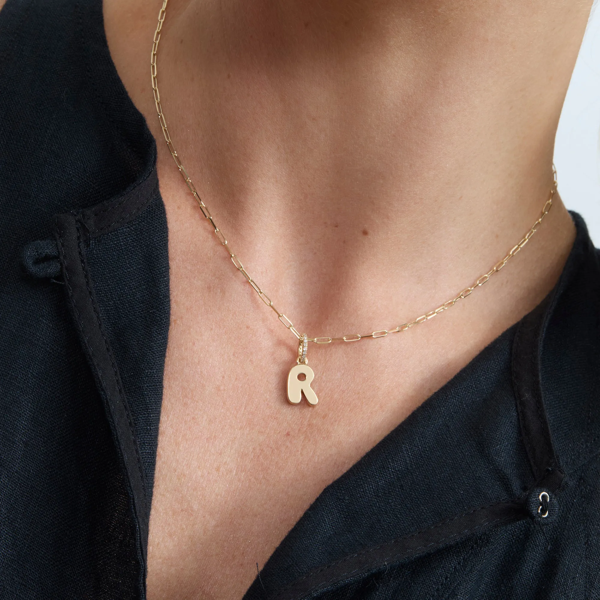 Bubble Letter Initial Charm, Madelyn SARAHELISE
