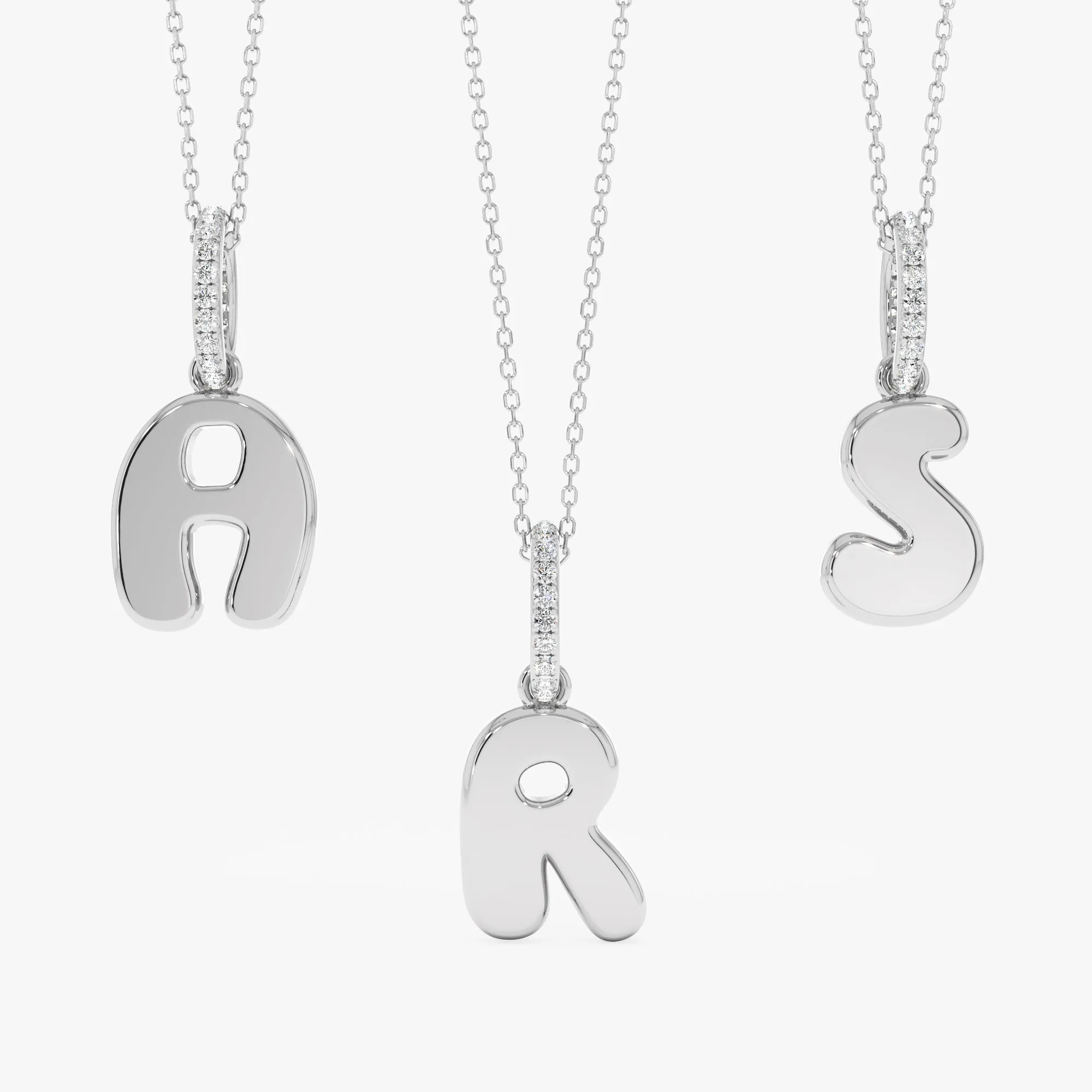 Bubble Letter Initial Charm, Madelyn SARAHELISE