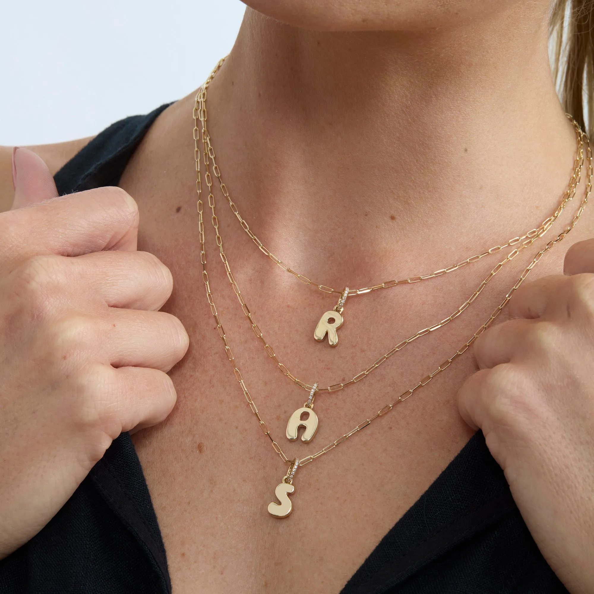 Bubble Letter Initial Charm, Madelyn SARAHELISE
