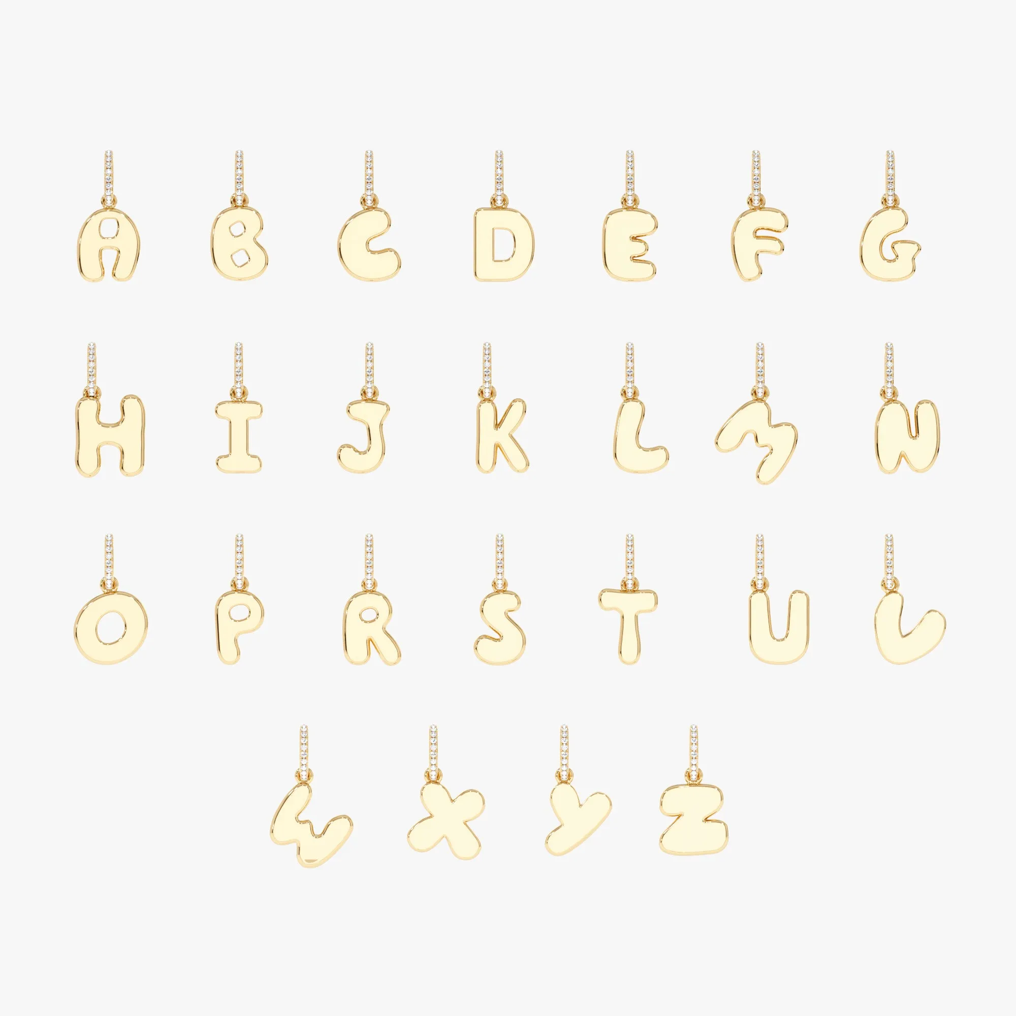 Bubble Letter Initial Charm, Madelyn SARAHELISE