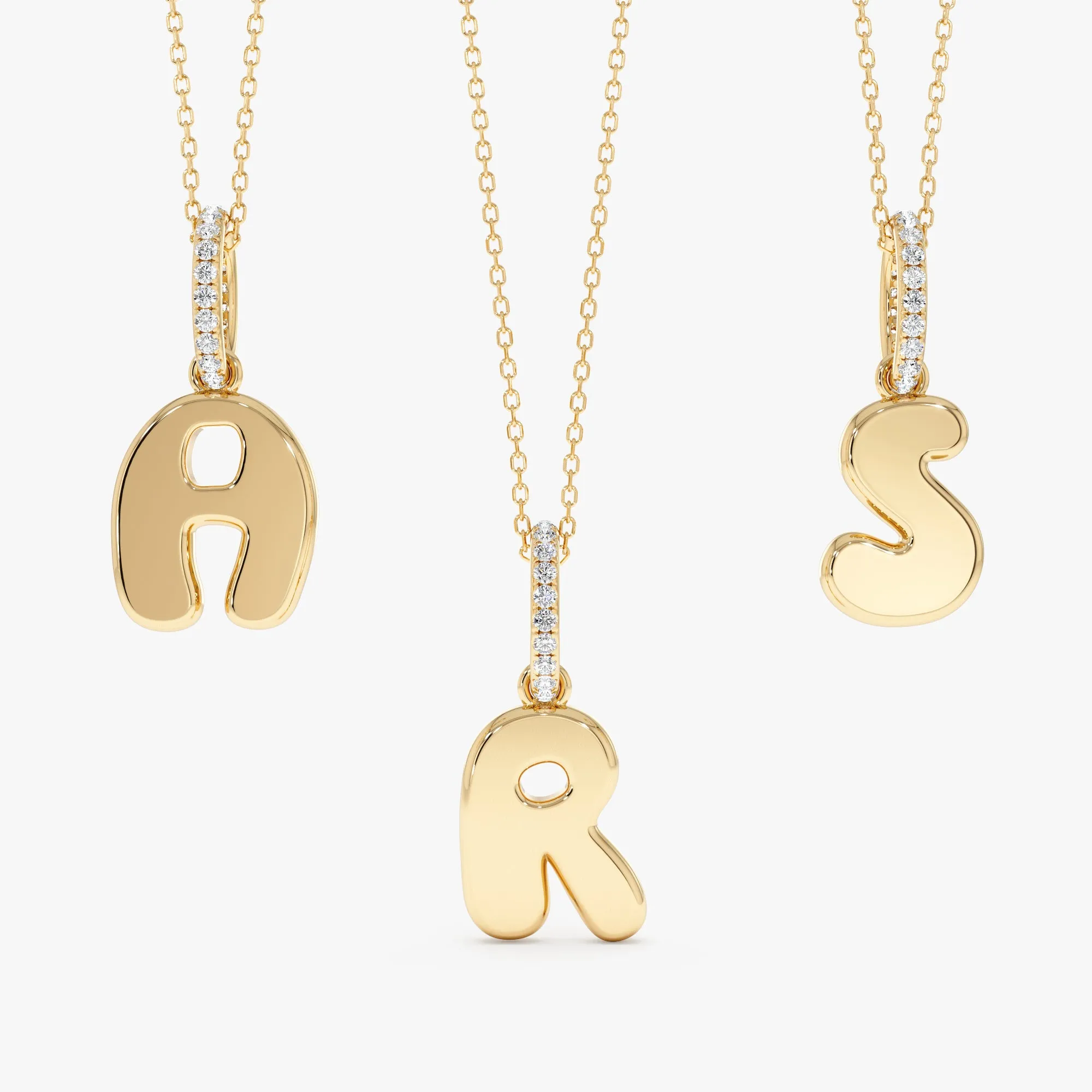 Bubble Letter Initial Charm, Madelyn SARAHELISE