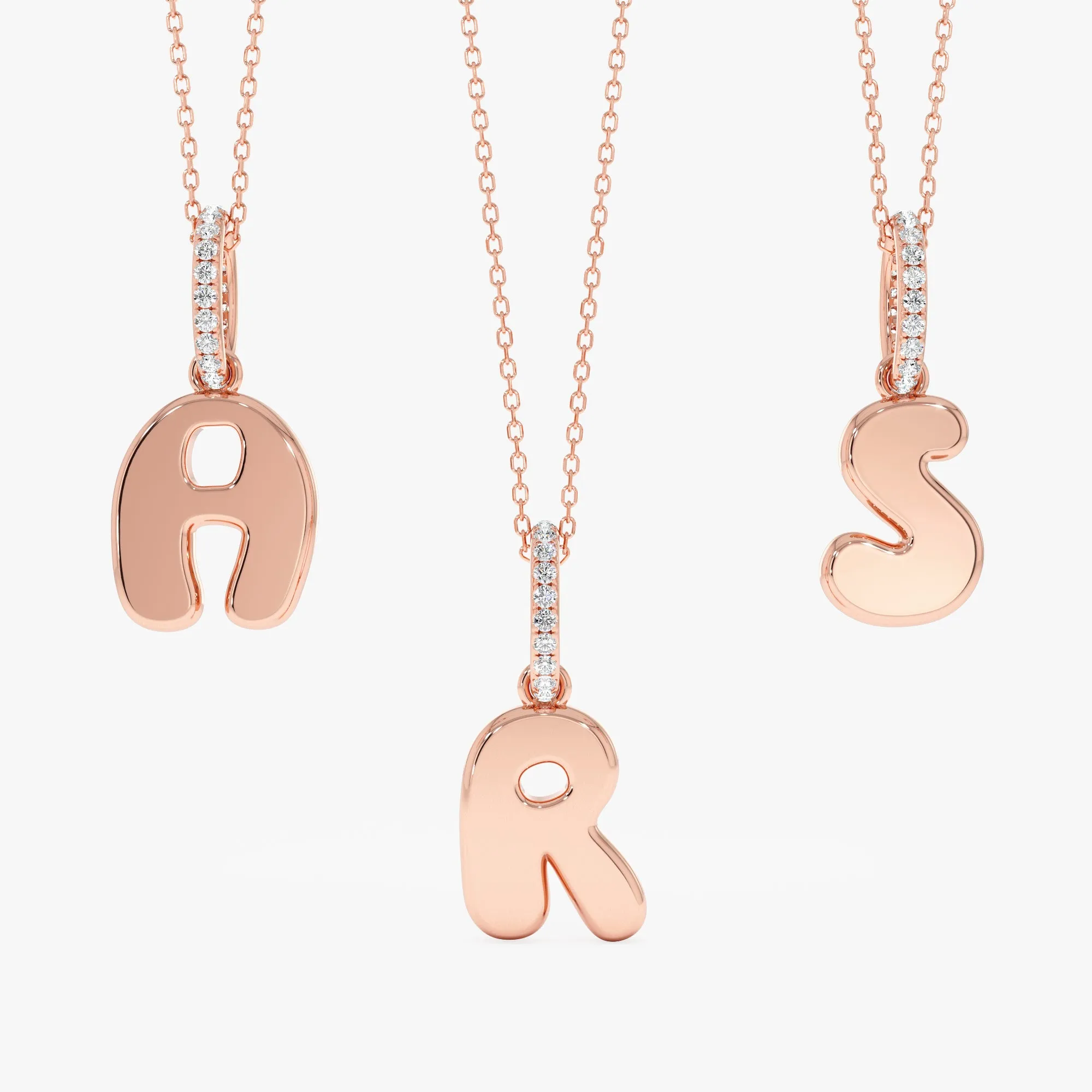 Bubble Letter Initial Charm, Madelyn SARAHELISE