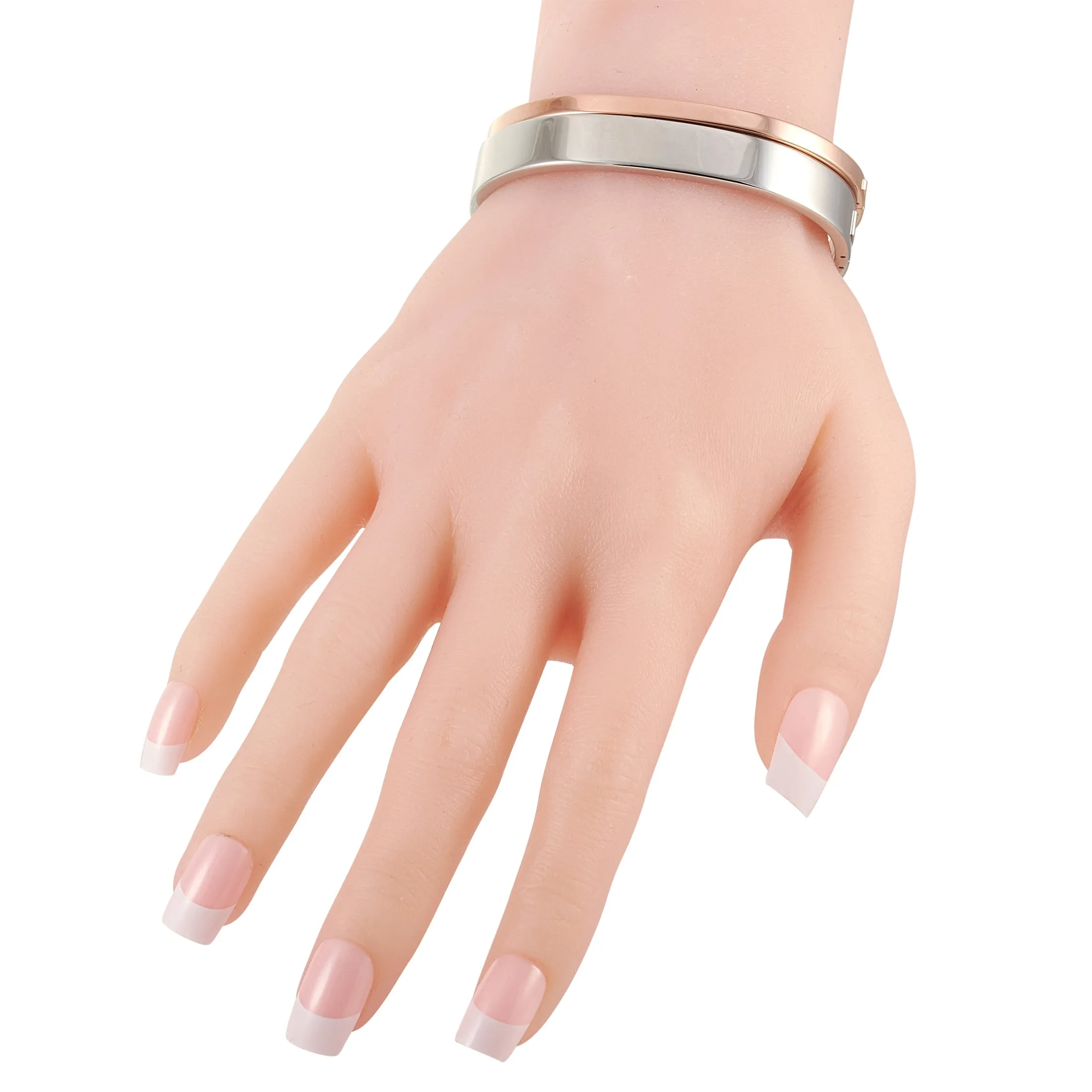 Calvin Klein Hook Stainless Steel Rose Gold PVD Closed Bangle Bracelet Set