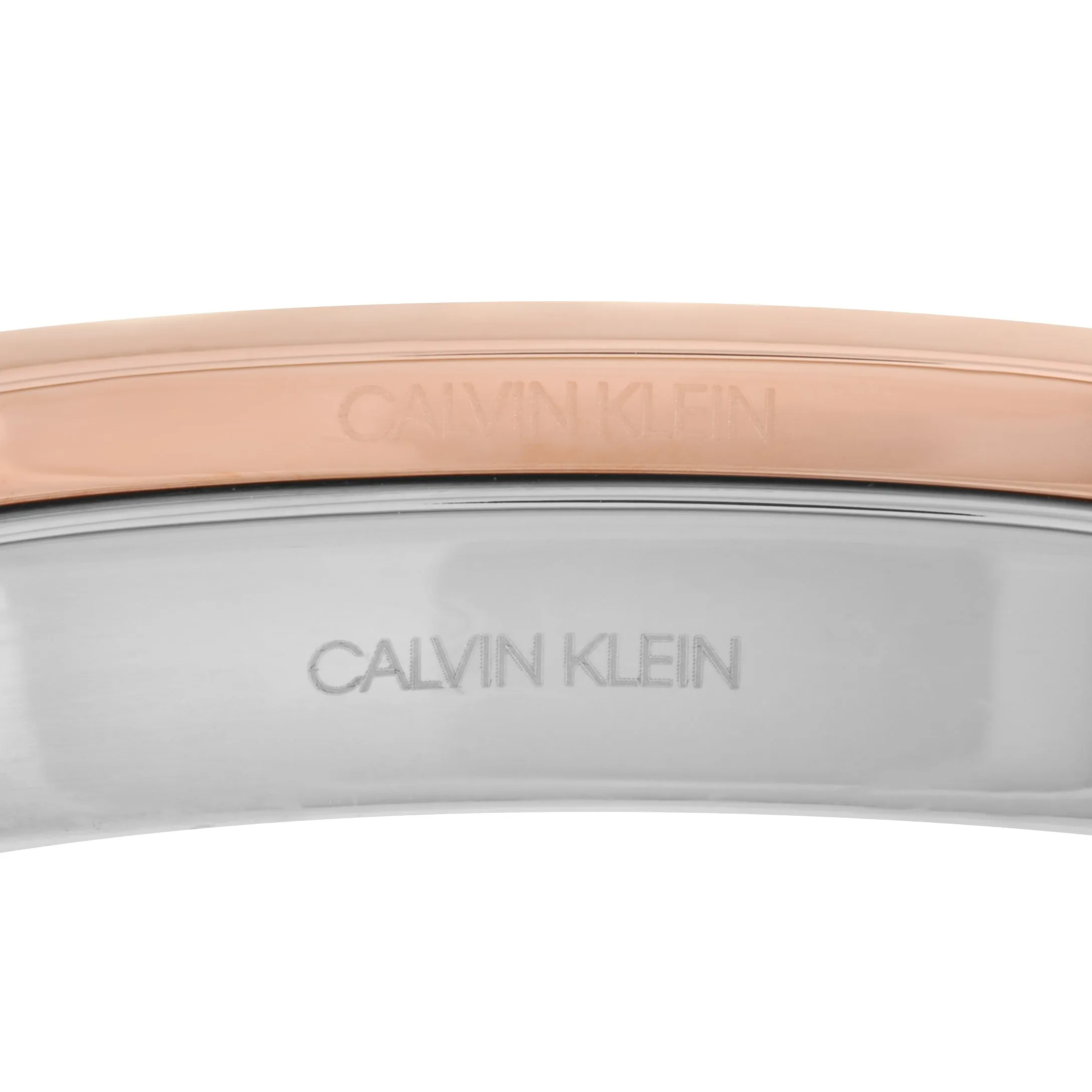 Calvin Klein Hook Stainless Steel Rose Gold PVD Closed Bangle Bracelet Set