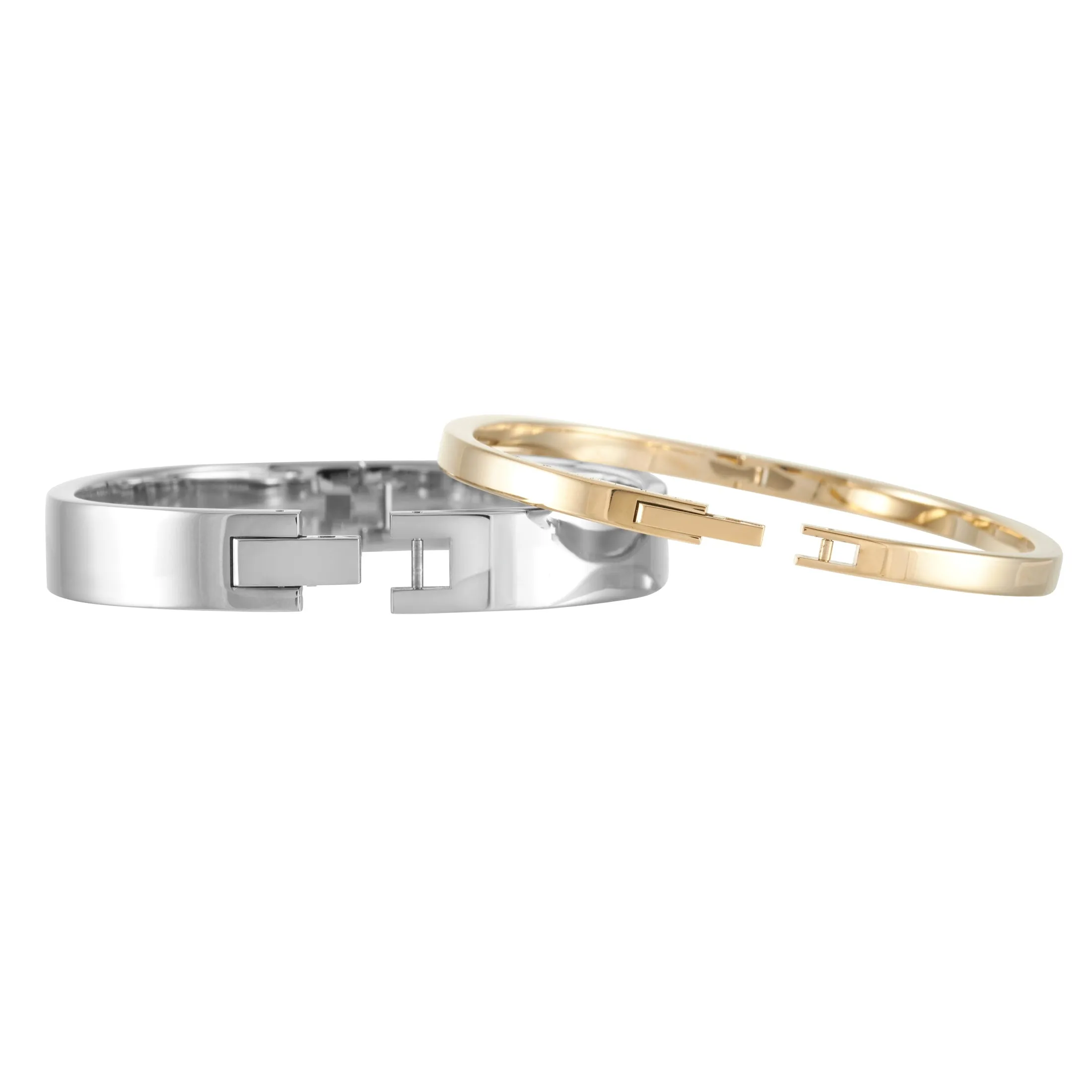 Calvin Klein Hook Stainless Steel Yellow Gold PVD Closed Bangle Bracelet Set