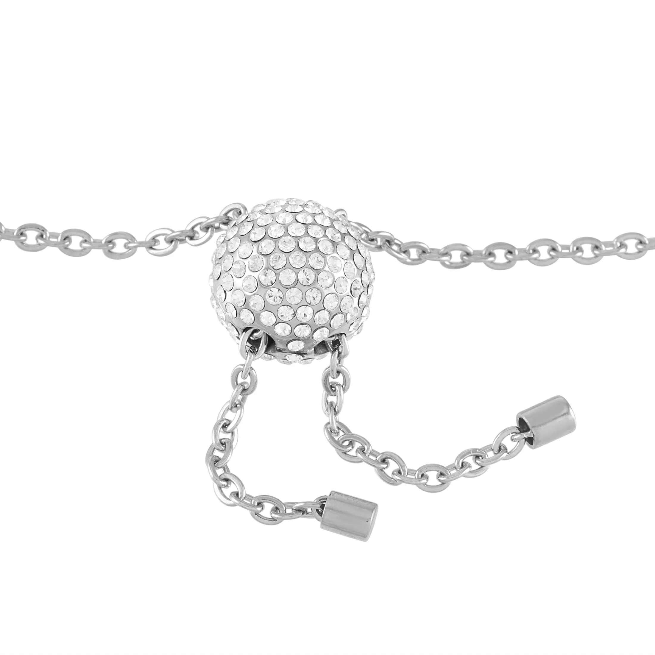 Calvin Klein Side Stainless Steel White Crystal Bracelet