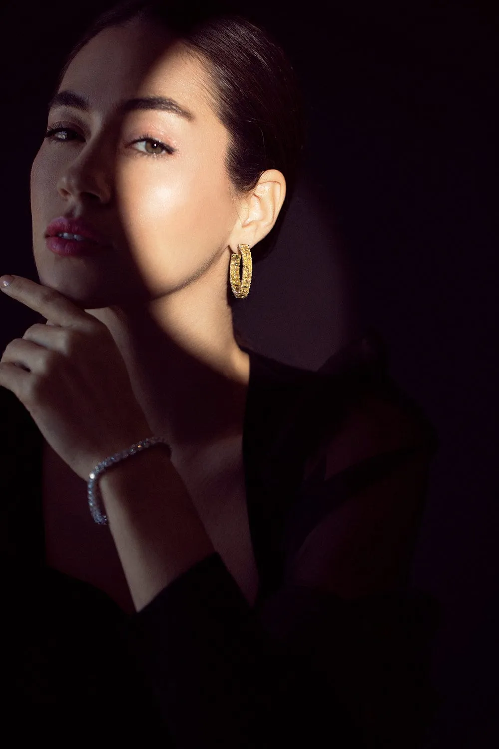 Canary Radiant Cut Hoops