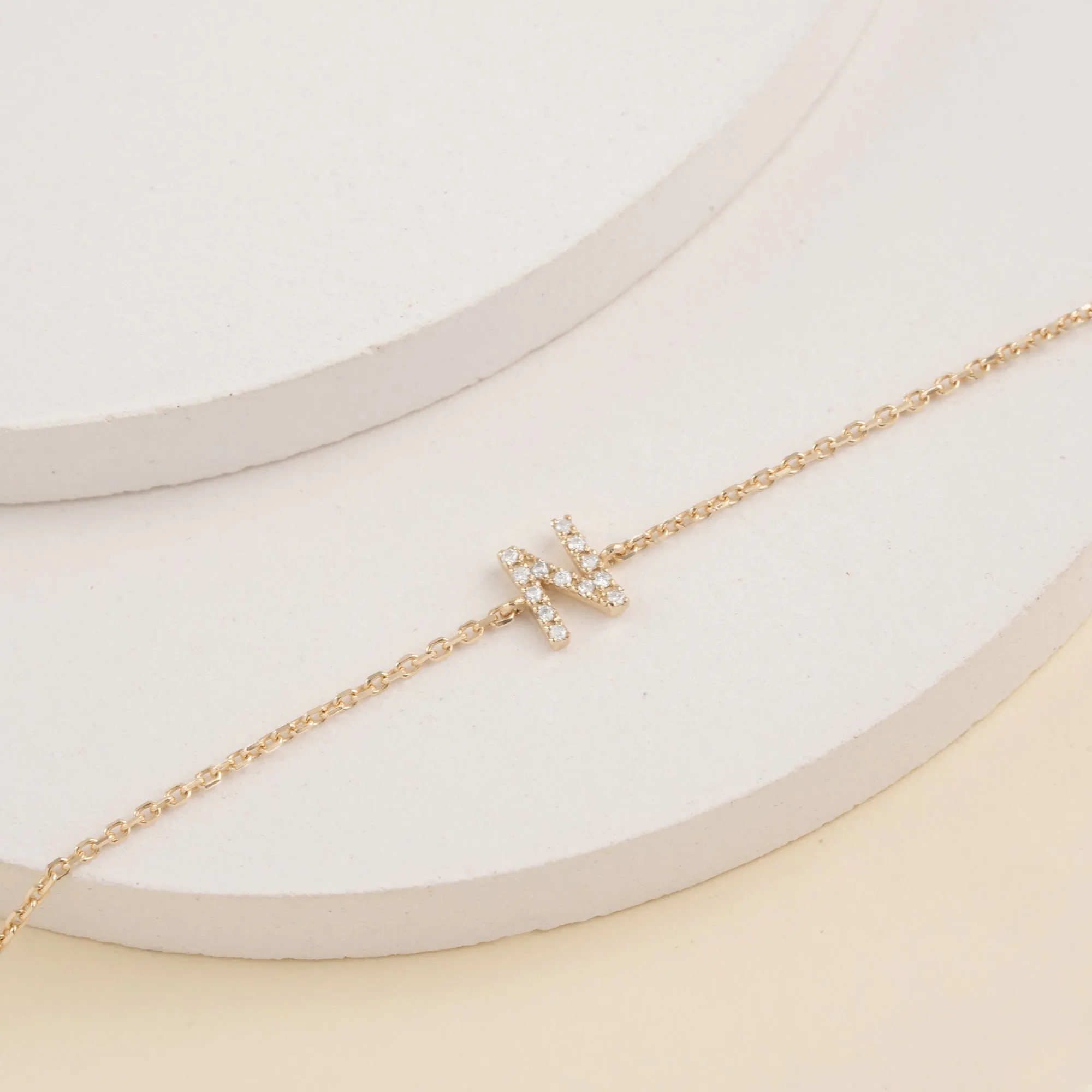 Capital Initial Diamond Bracelet, Shonda SARAHELISE