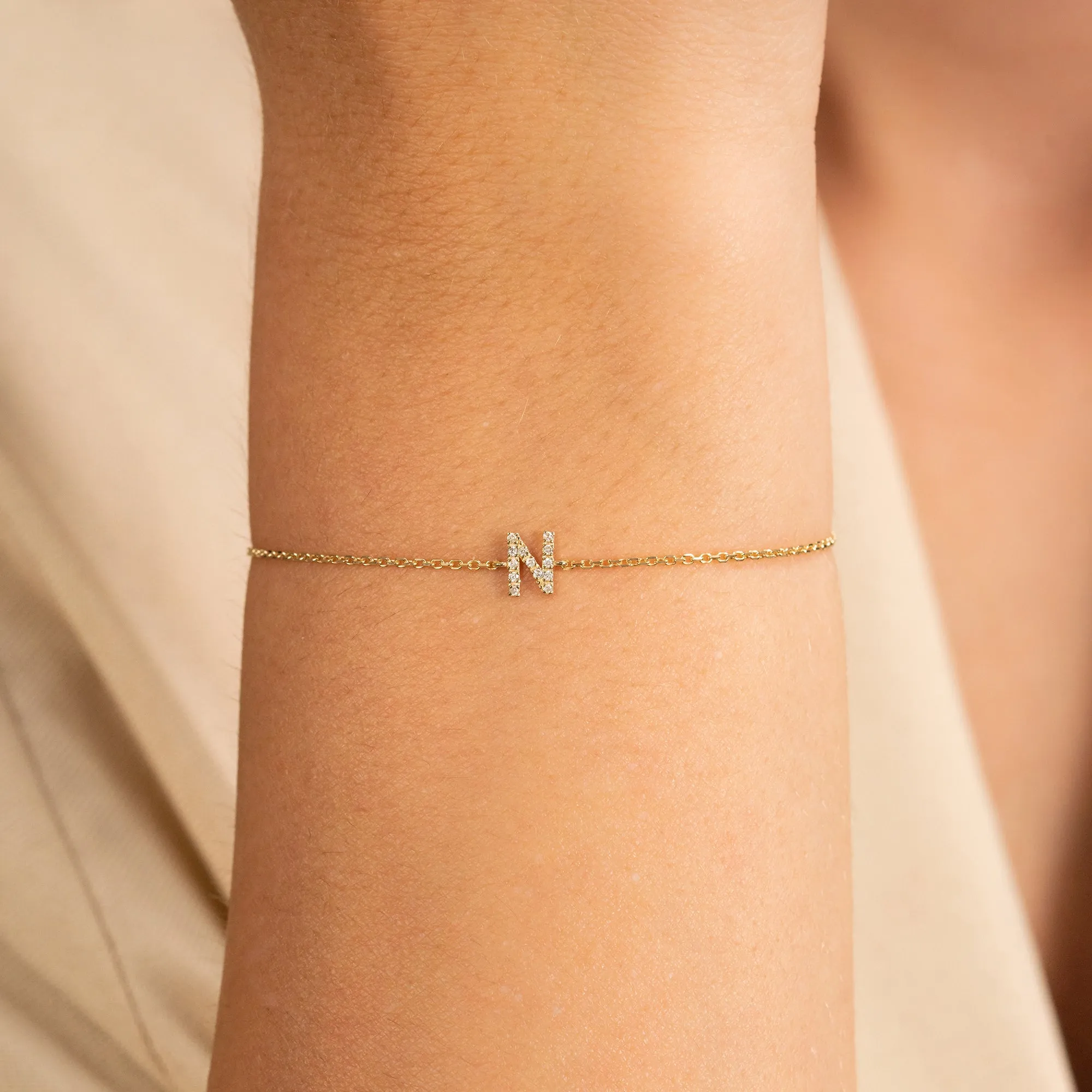 Capital Initial Diamond Bracelet, Shonda SARAHELISE