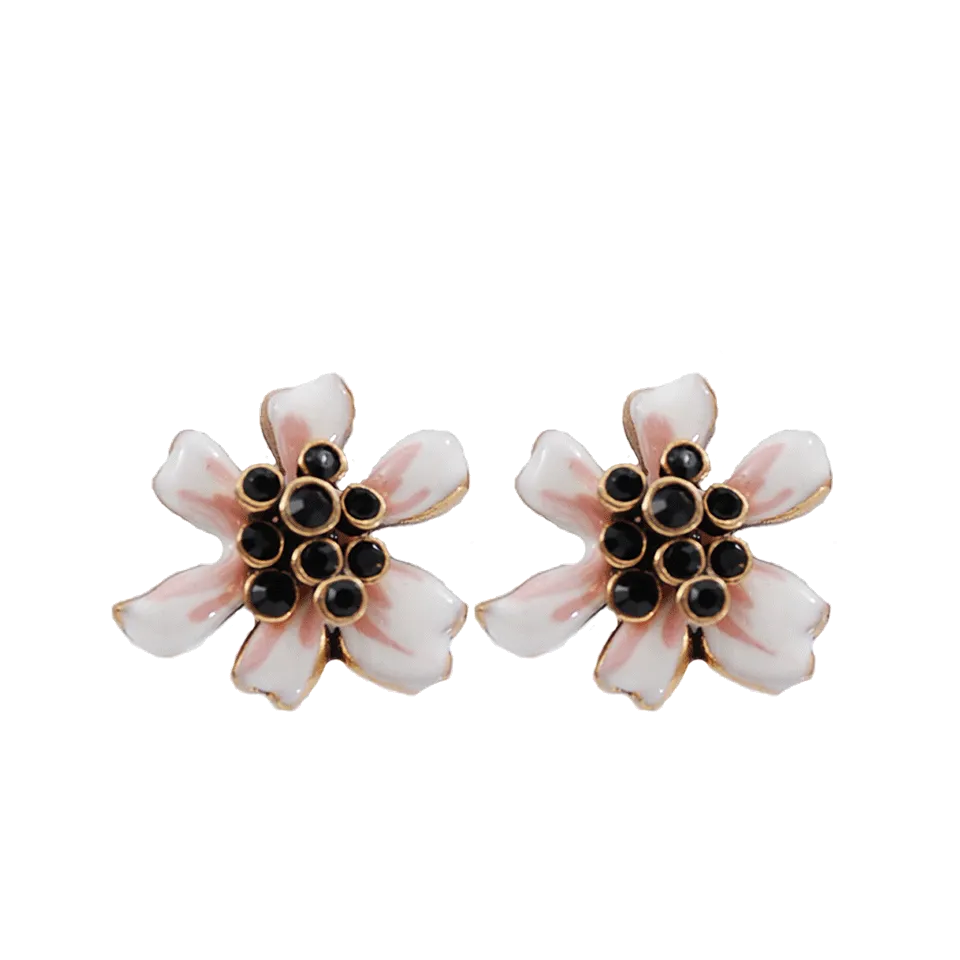Carnation Button Earrings