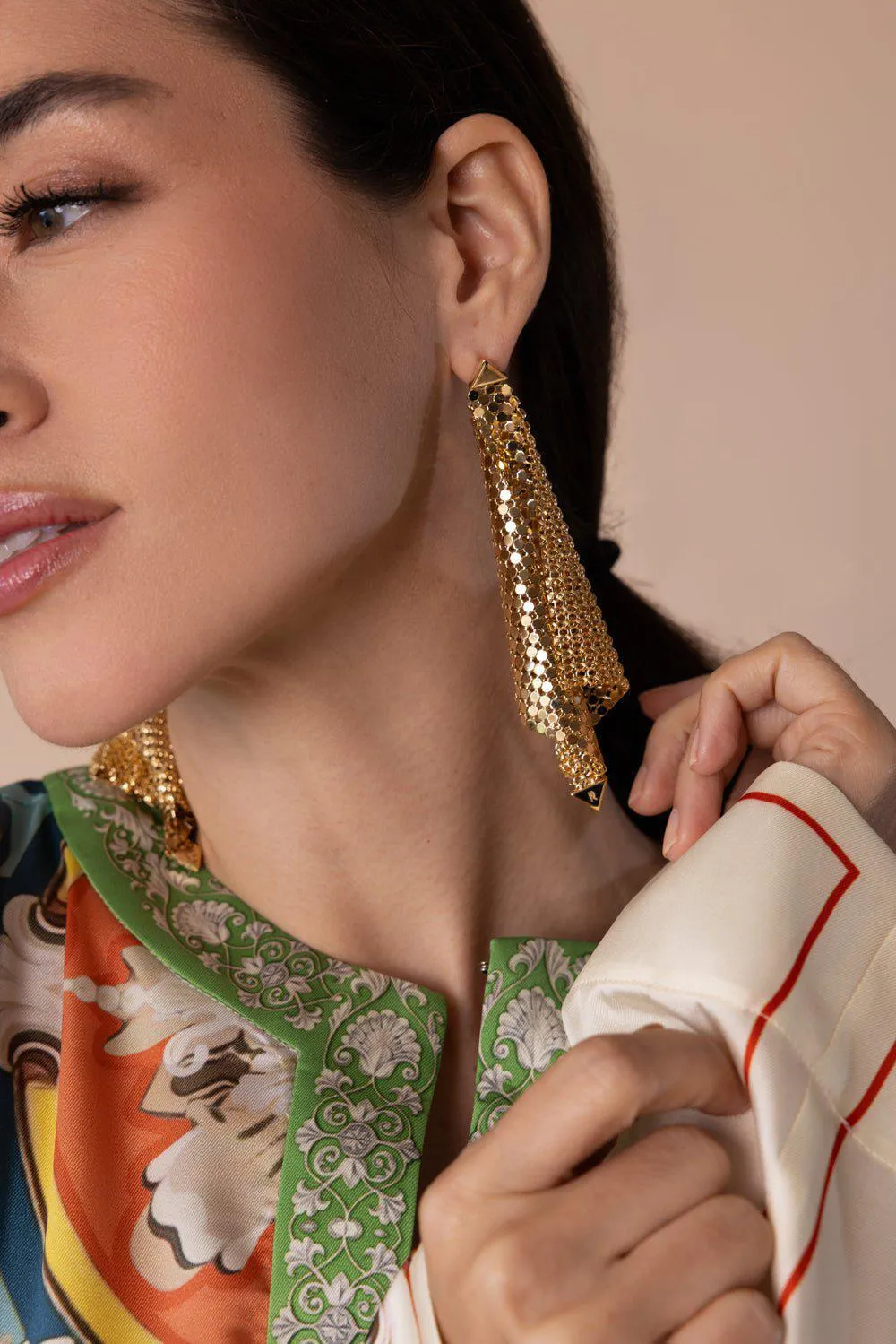 Chainmail Earrings - Gold
