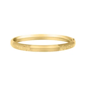 Child 14K Gold-Filled Floral Signet Bangle