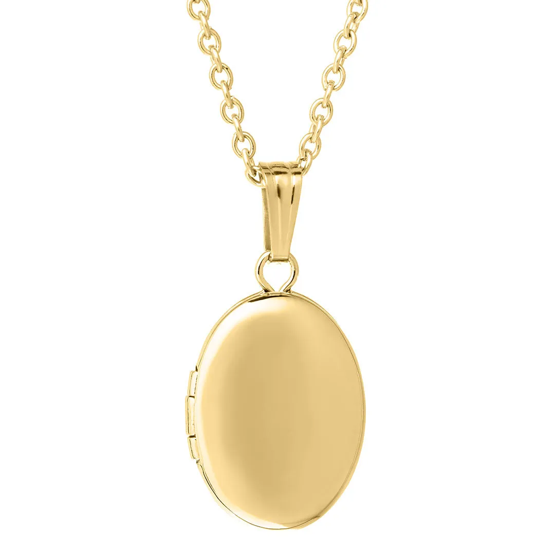 Child 14K Gold-Filled Oval Locket Necklace Croghans
