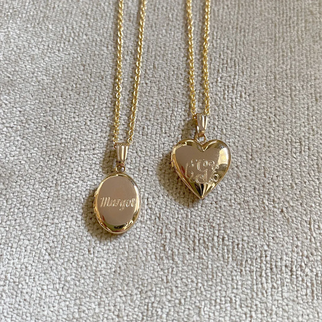 Child 14K Gold-Filled Oval Locket Necklace Croghans