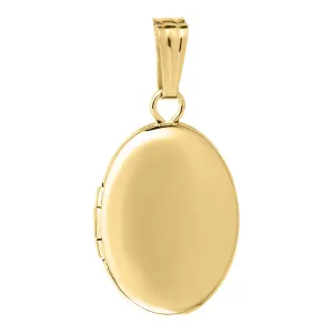 Child 14K Yellow Gold Oval Locket Necklace Croghans