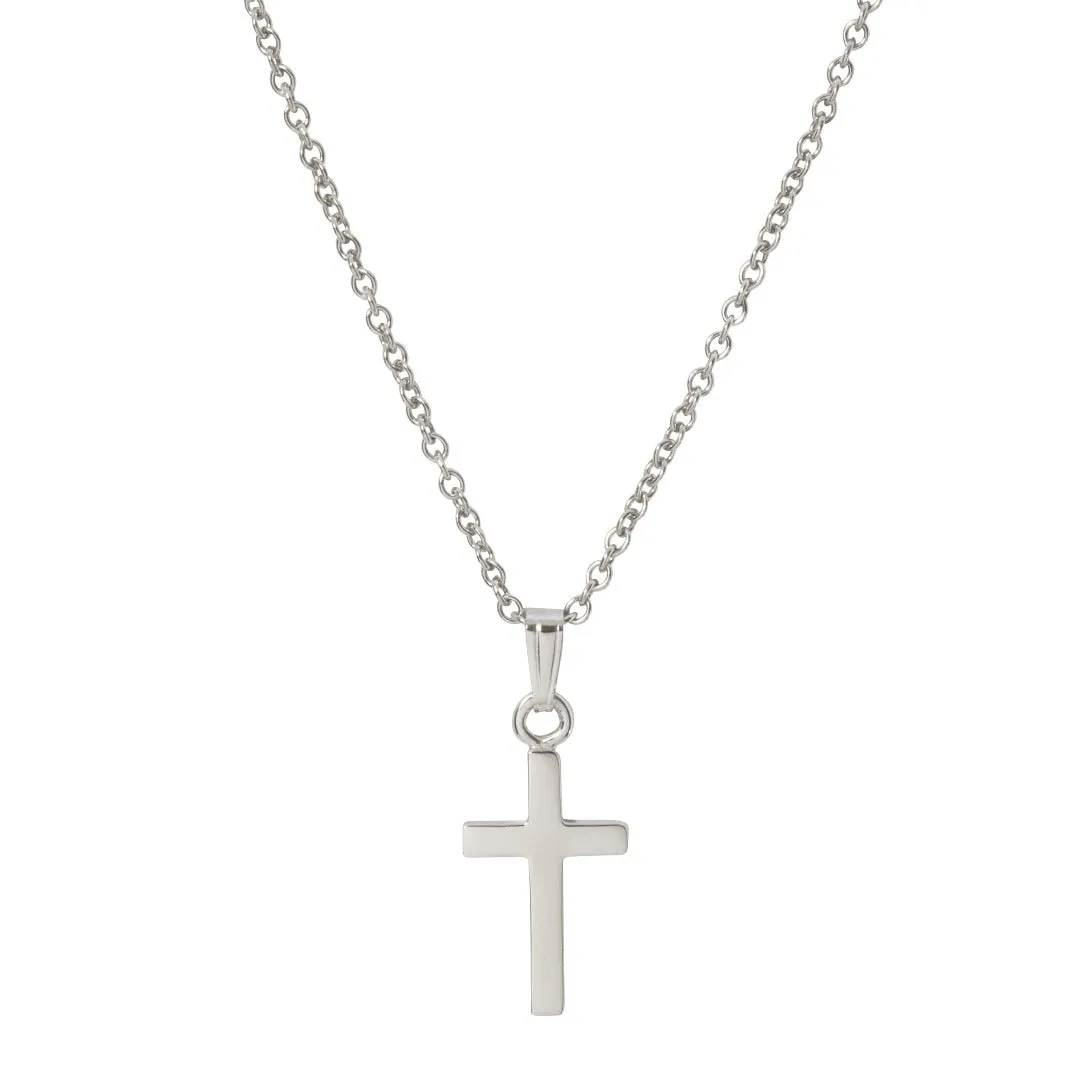 Child Sterling Silver Cross Pendant Necklace Croghans