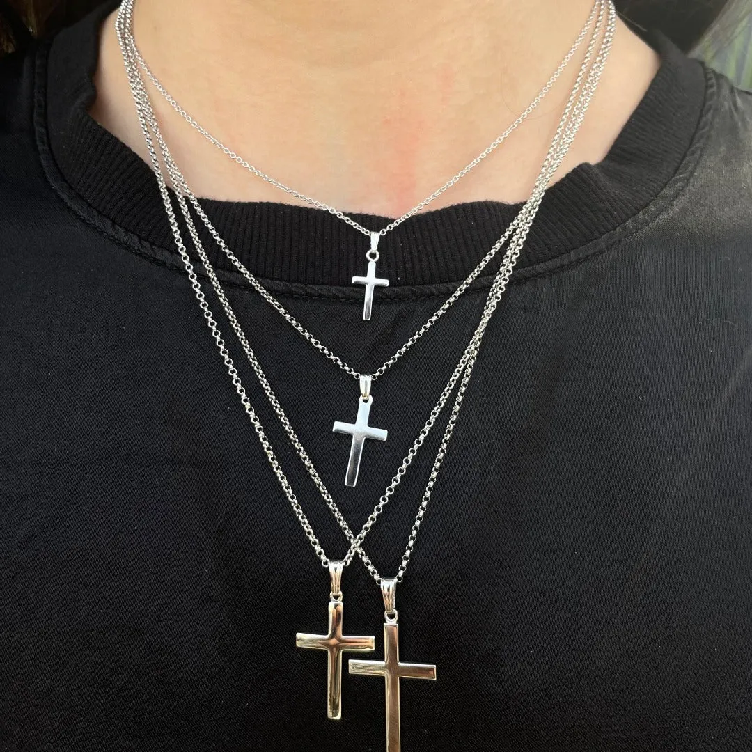 Child Sterling Silver Cross Pendant Necklace Croghans