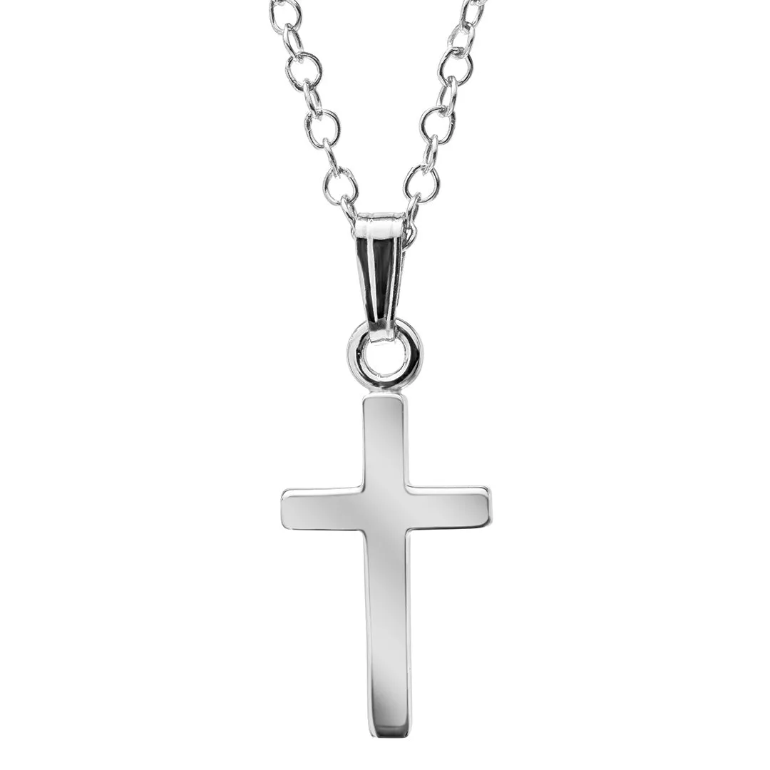 Child Sterling Silver Cross Pendant Necklace Croghans