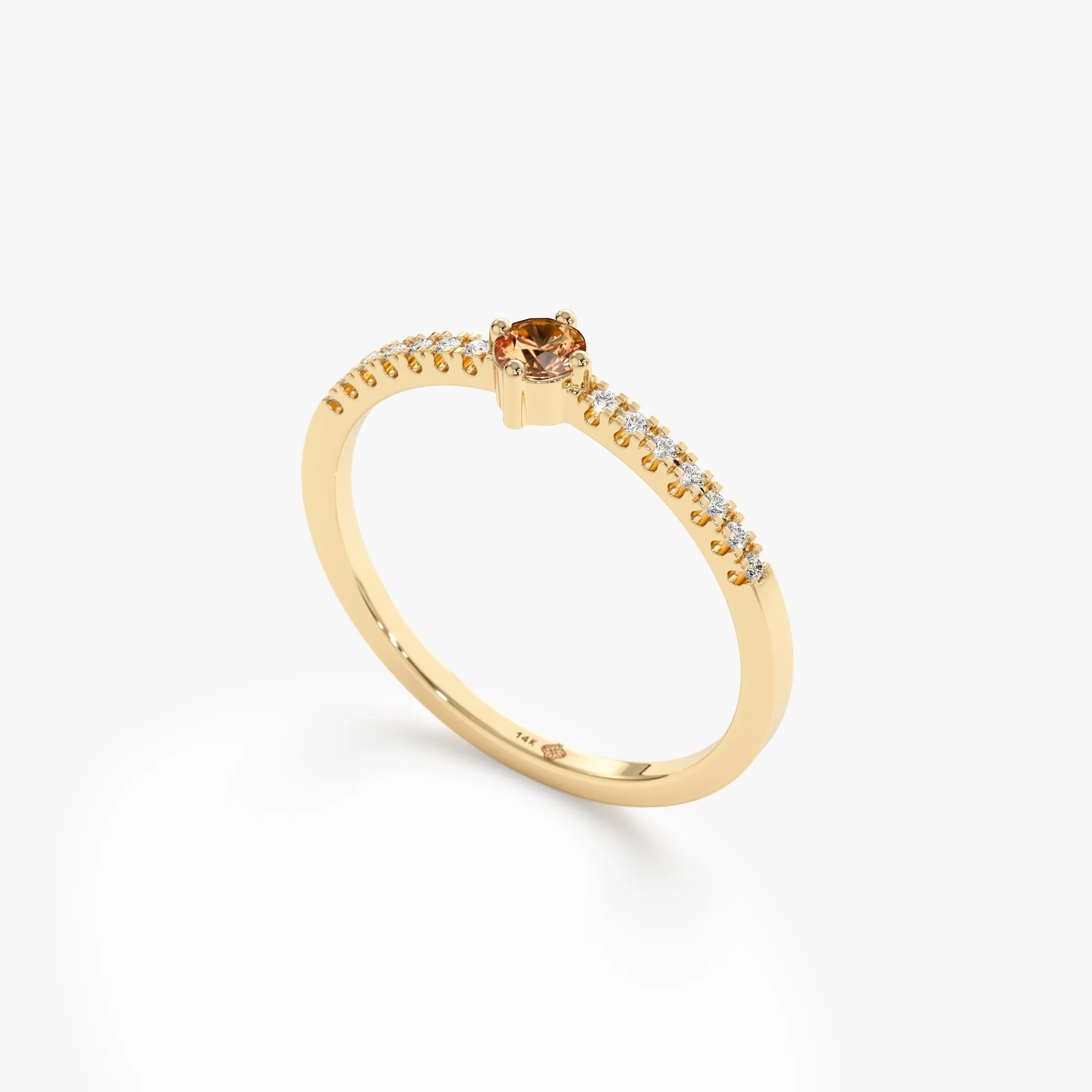 Citrine and Diamond Engagement Ring, Angela SARAHELISE
