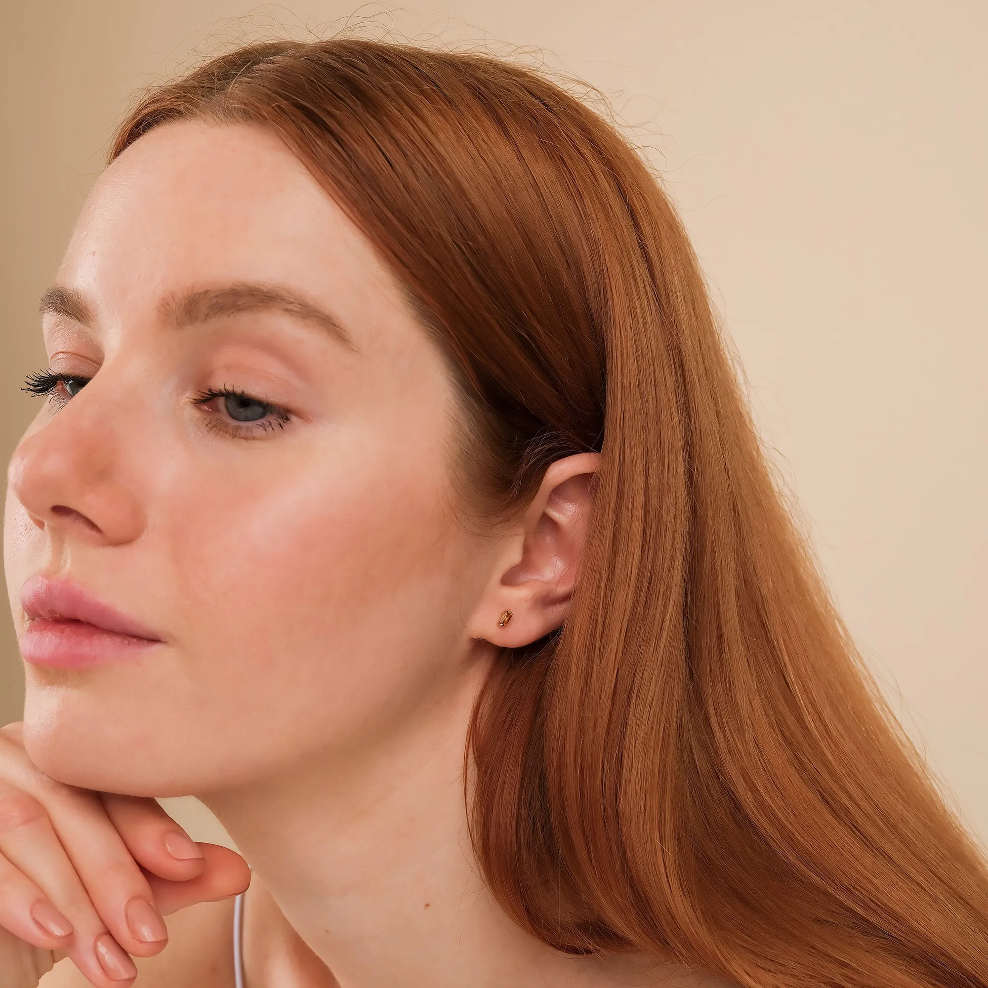 Citrine Baguette Stud Earrings, Lupita SARAHELISE