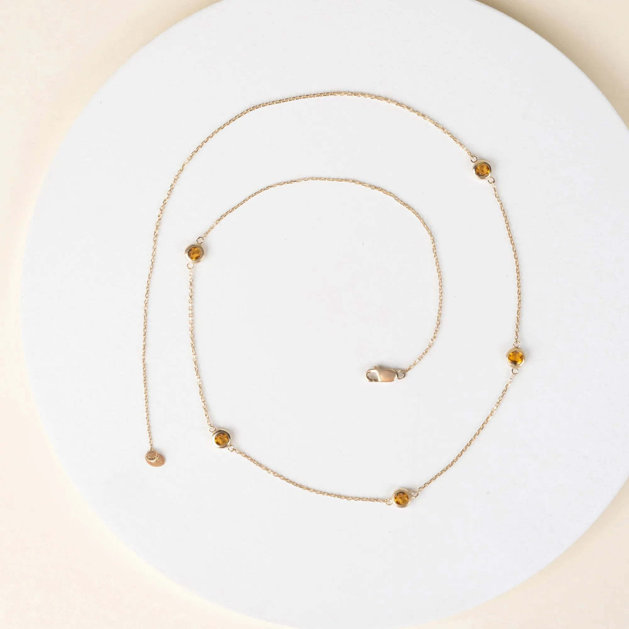 Citrine Station Necklace, Gwen SARAHELISE