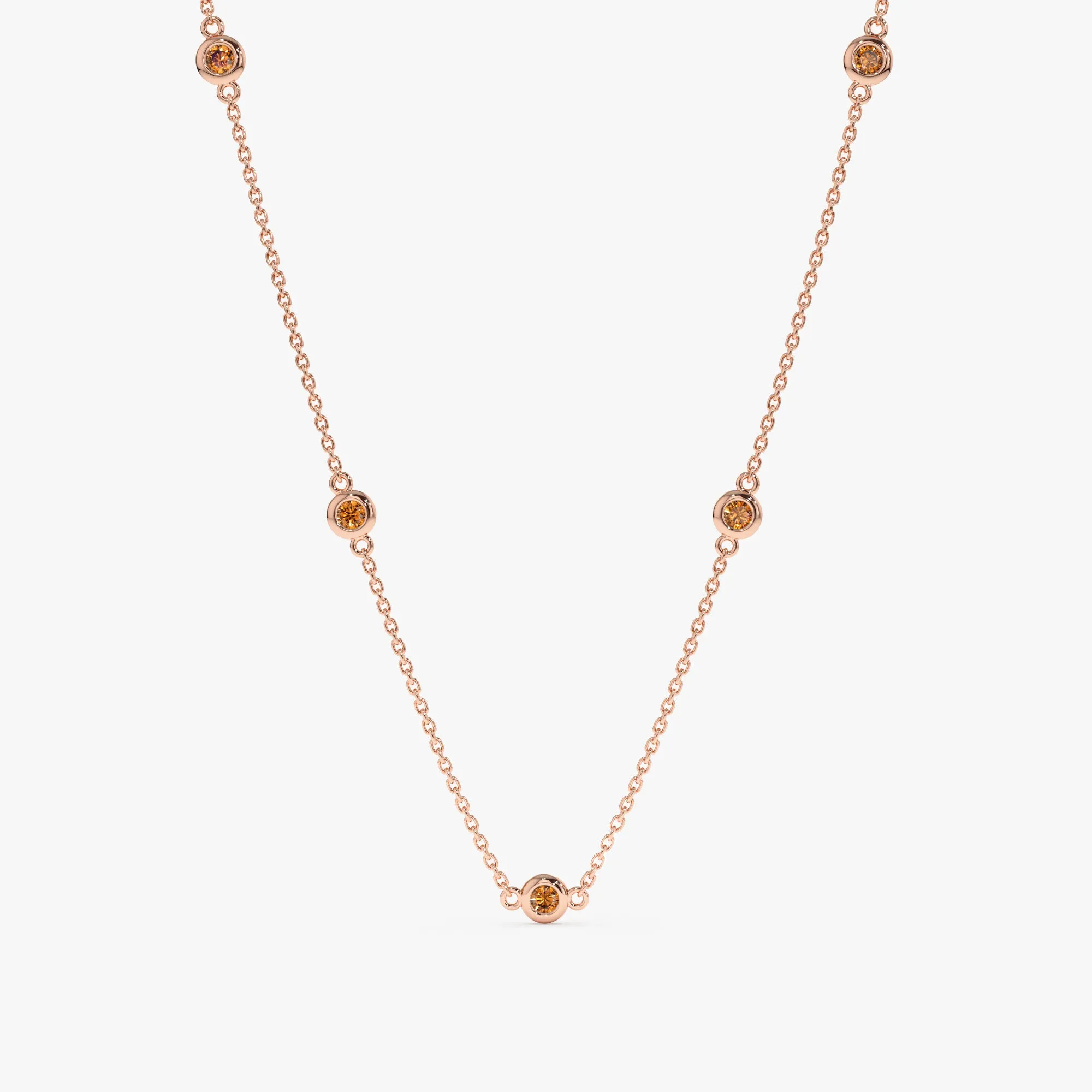 Citrine Station Necklace, Gwen SARAHELISE