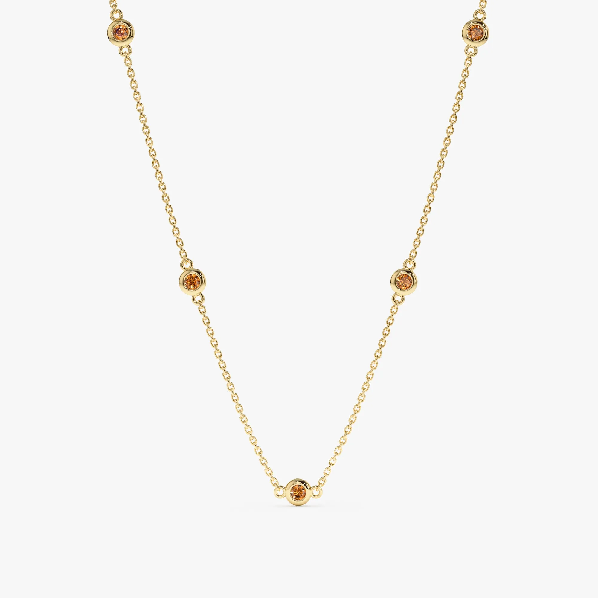 Citrine Station Necklace, Gwen SARAHELISE