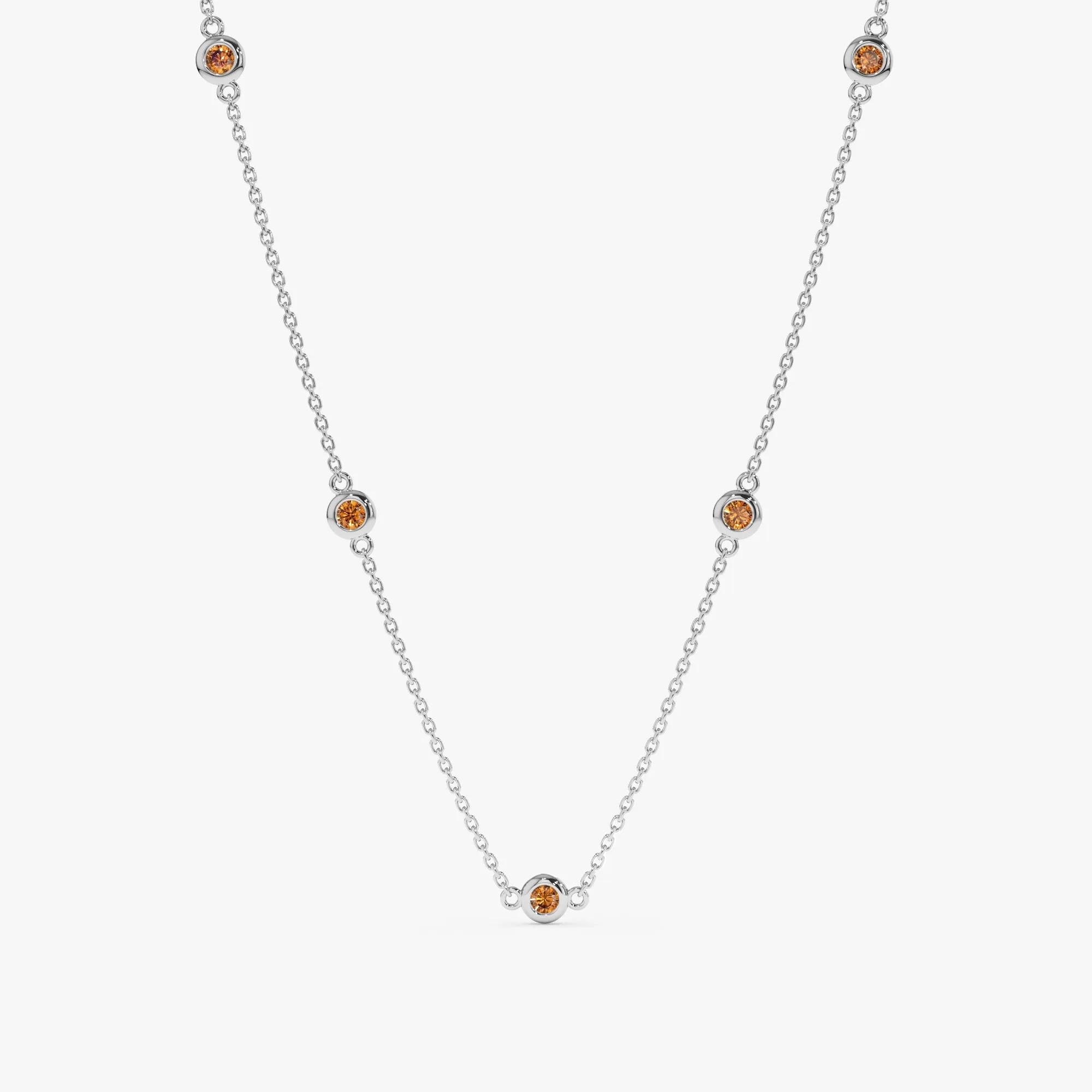 Citrine Station Necklace, Gwen SARAHELISE