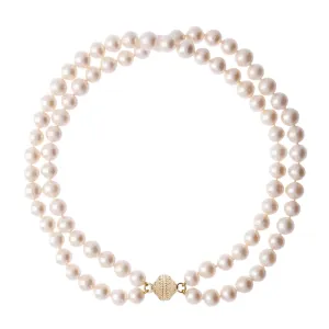 Clara Williams Classic Duet Pearl Double Strand Necklace Croghans