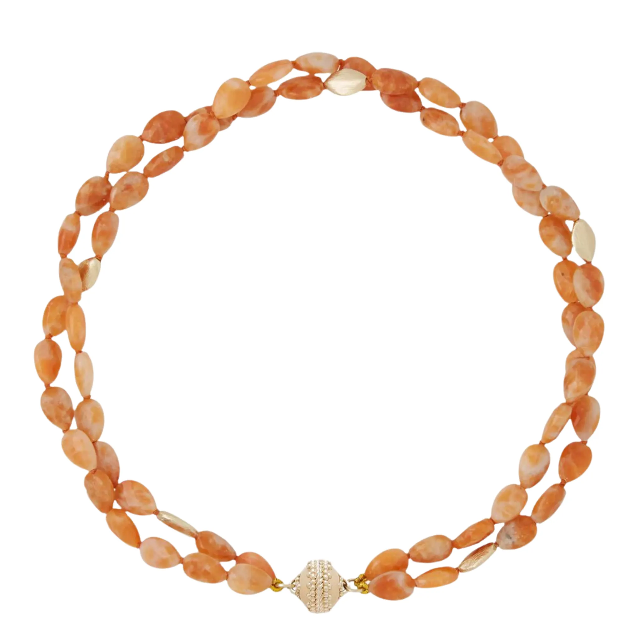 Clara Williams Gold Rush Orange Calcite Double-Strand Necklace Croghans