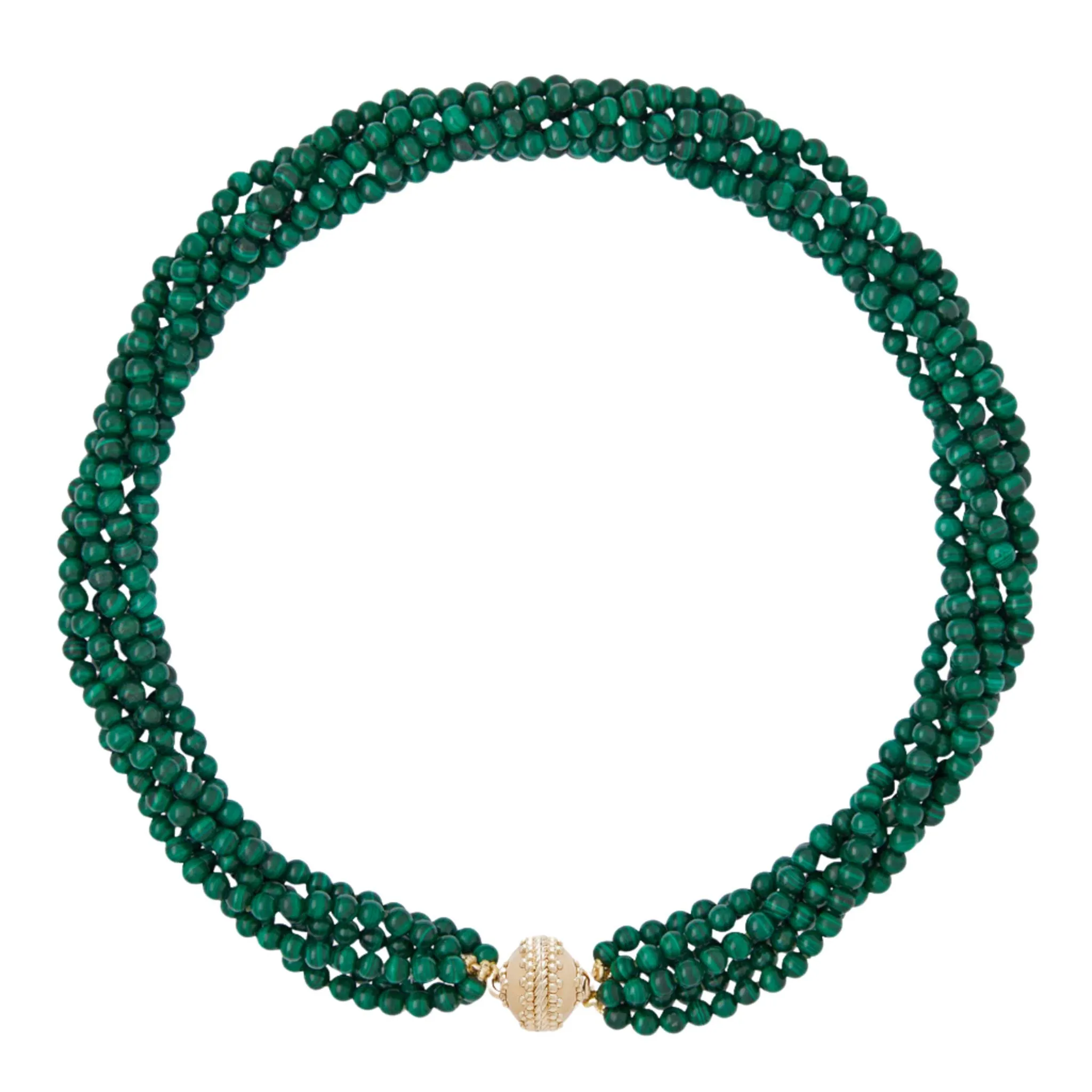 Clara Williams Victoire 4mm Malachite Multi-Strand Necklace Croghans