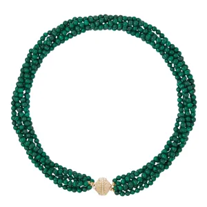 Clara Williams Victoire 4mm Malachite Multi-Strand Necklace Croghans