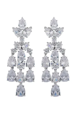 Cluster Pear Drop Earrings