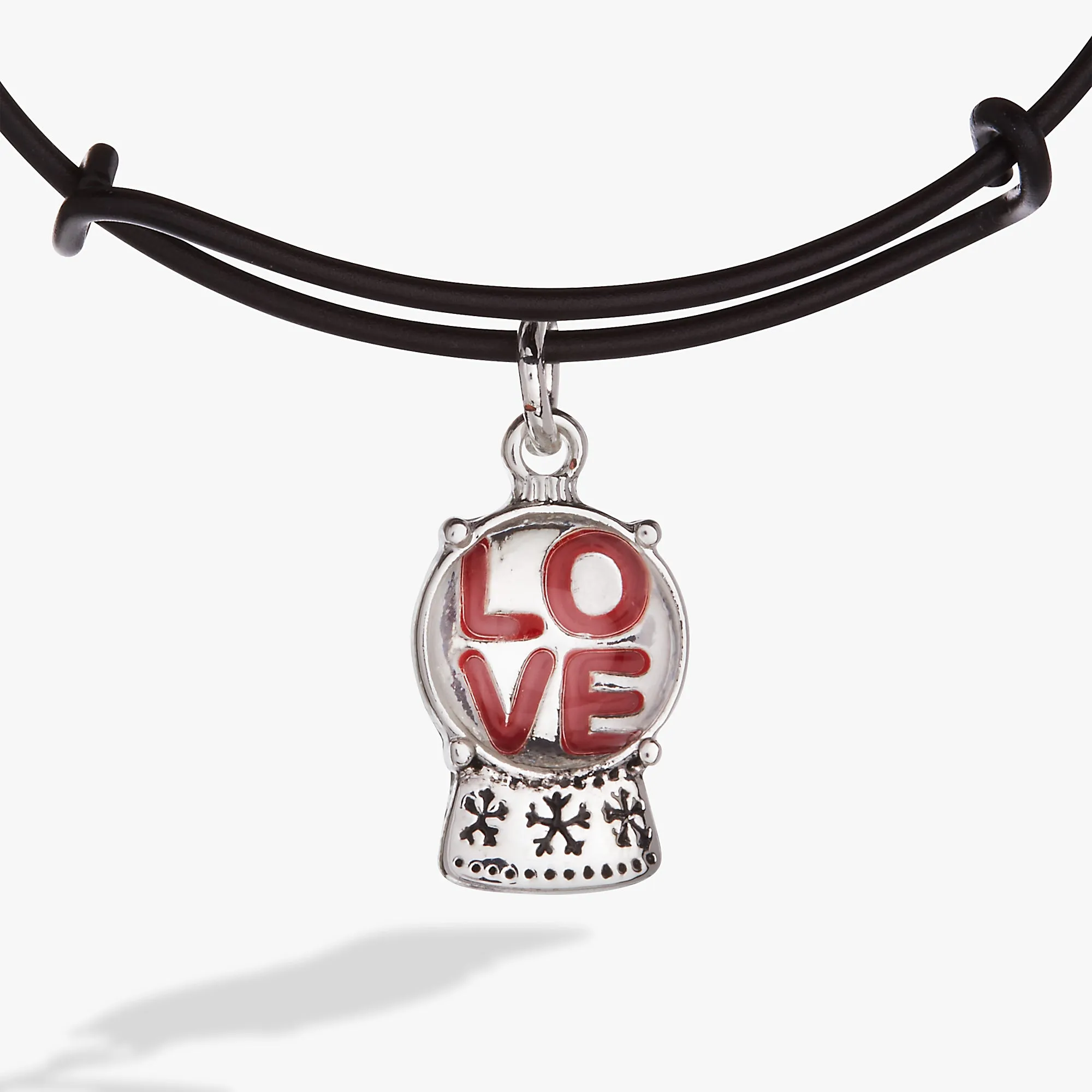 Colorful 'LOVE' Snow Globe Charm Bangle