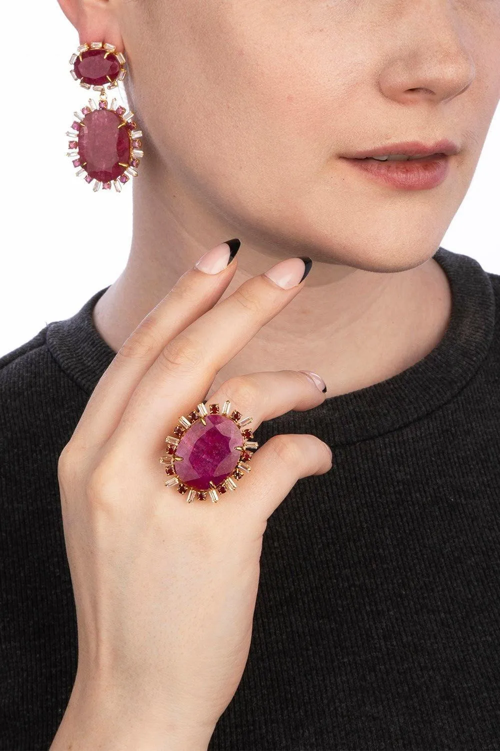 Corrundum Quartz Earrings