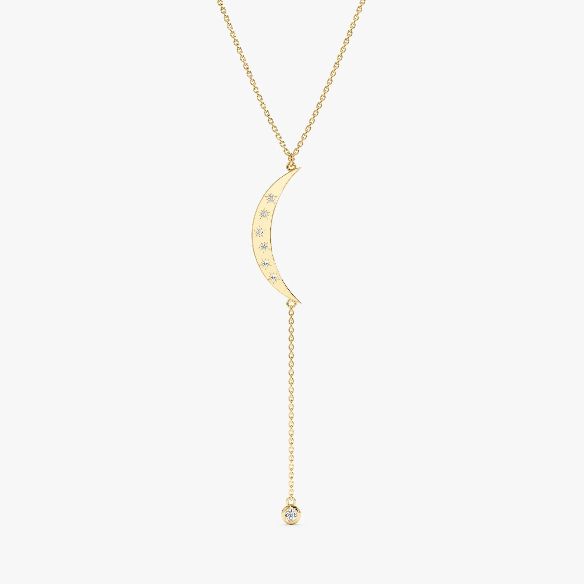 Crescent Diamond Lariat Necklace, Tarja SARAHELISE