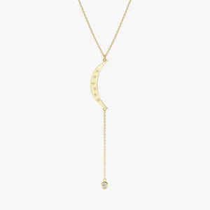 Crescent Diamond Lariat Necklace, Tarja SARAHELISE