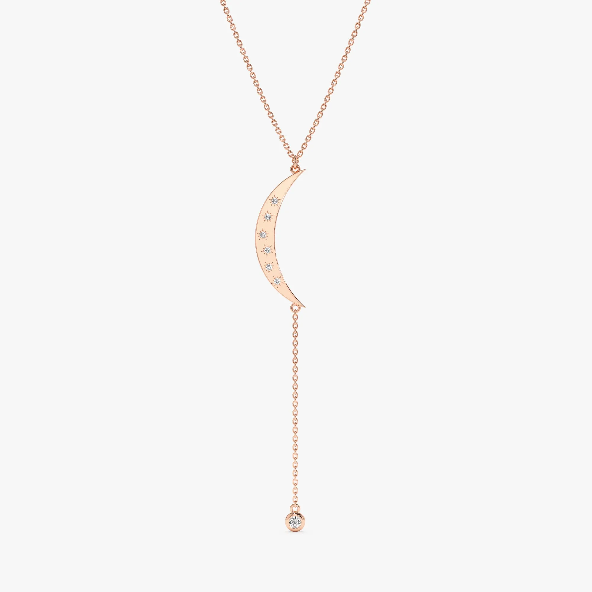 Crescent Diamond Lariat Necklace, Tarja SARAHELISE