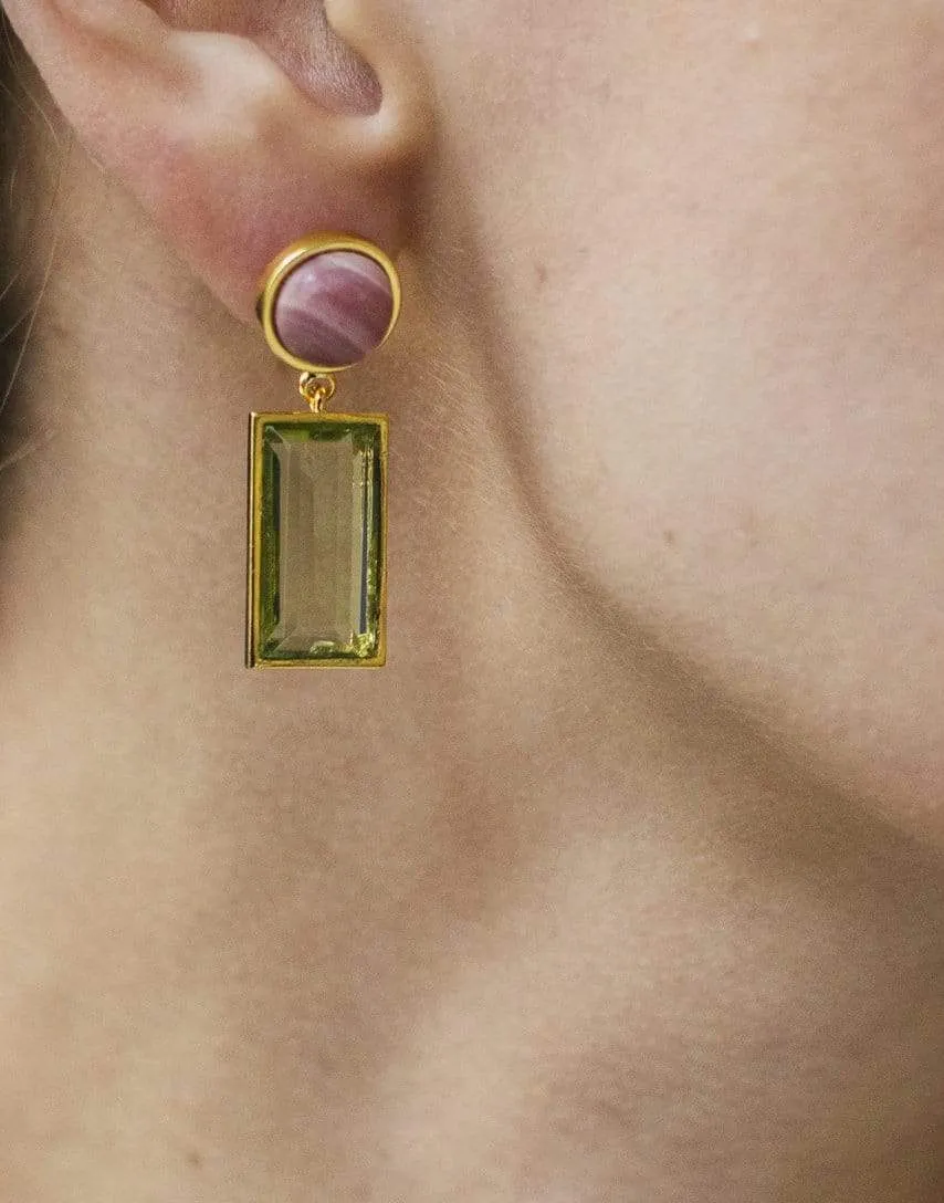 Crystal Column Earrings