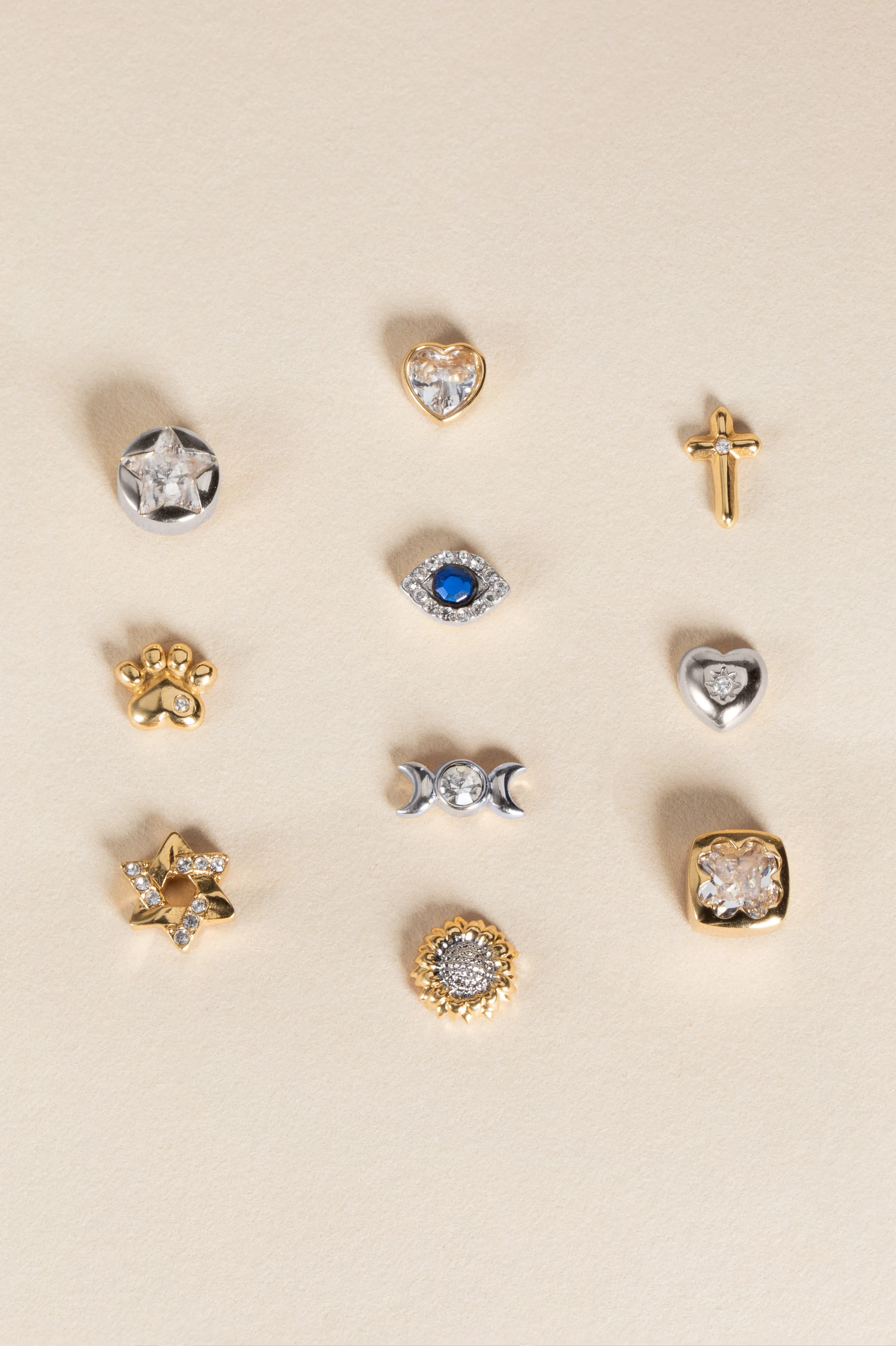Crystal Heart Mini Stud Earrings