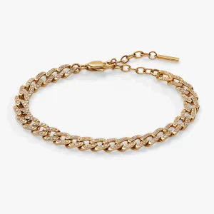 Crystal Pave Curb Chain Bracelet