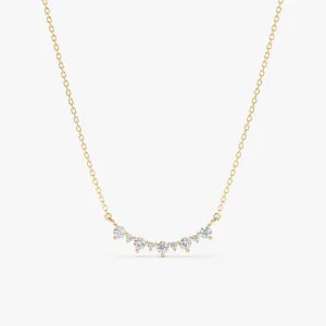 Curved Diamond Bar Necklace, Rya SARAHELISE
