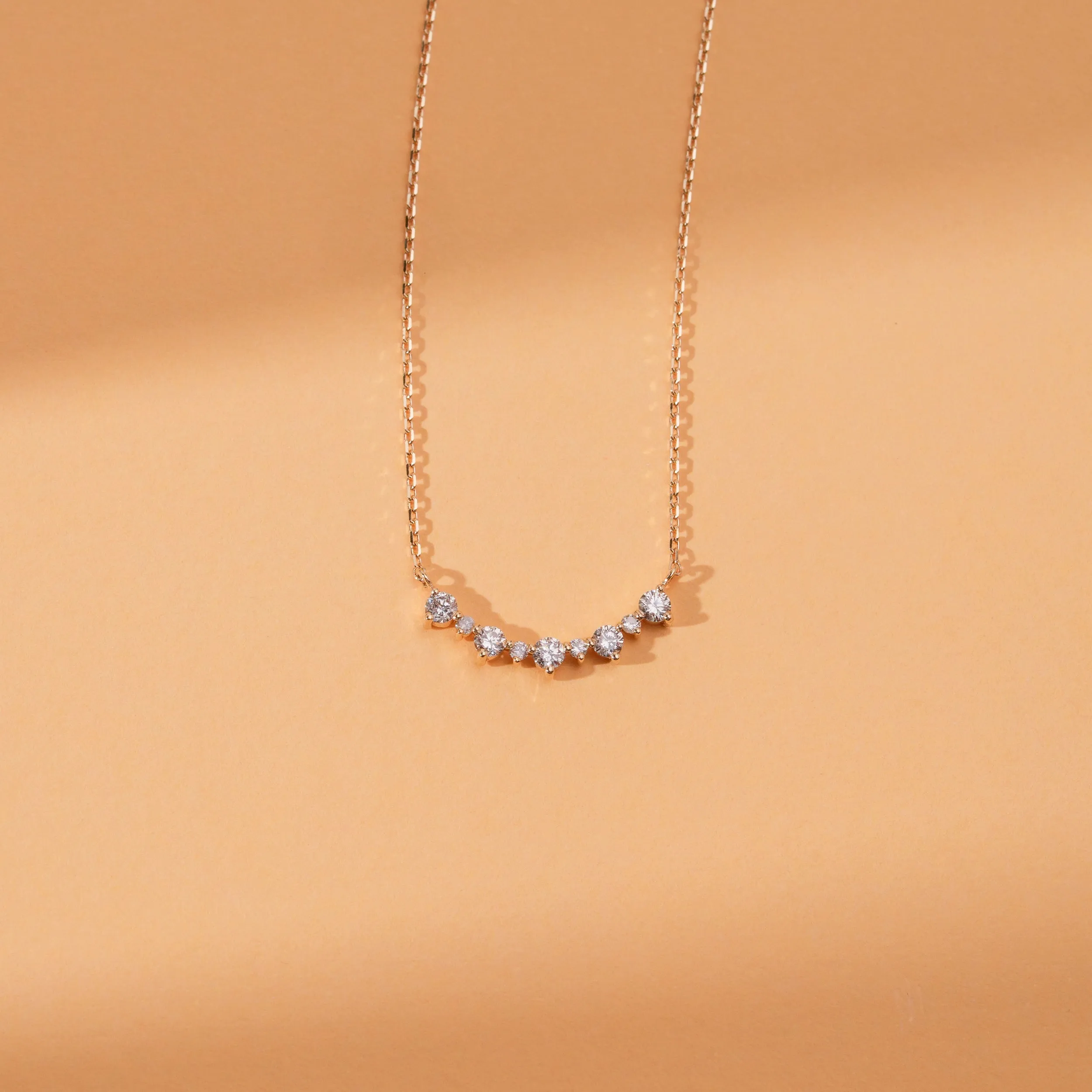 Curved Diamond Bar Necklace, Rya SARAHELISE