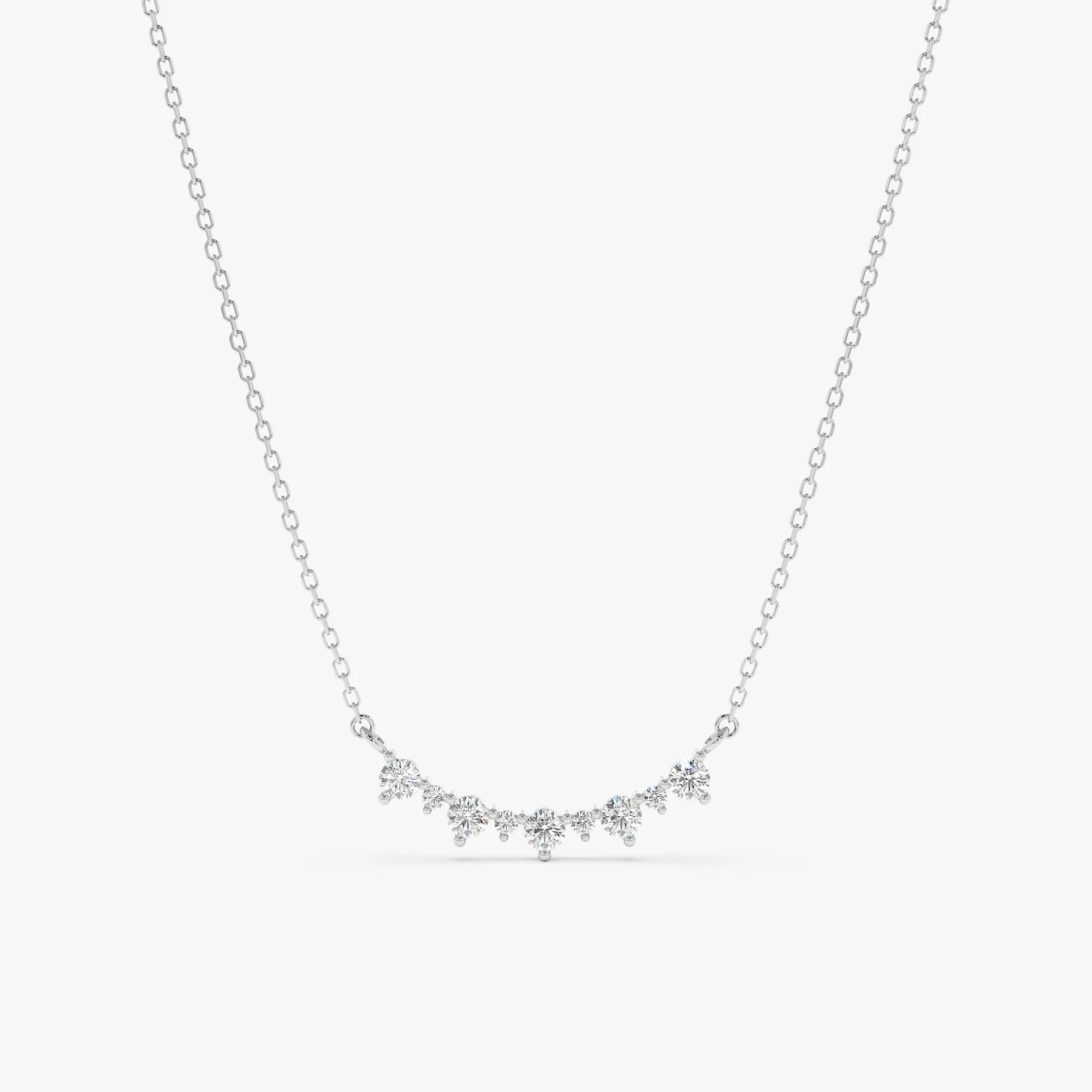 Curved Diamond Bar Necklace, Rya SARAHELISE