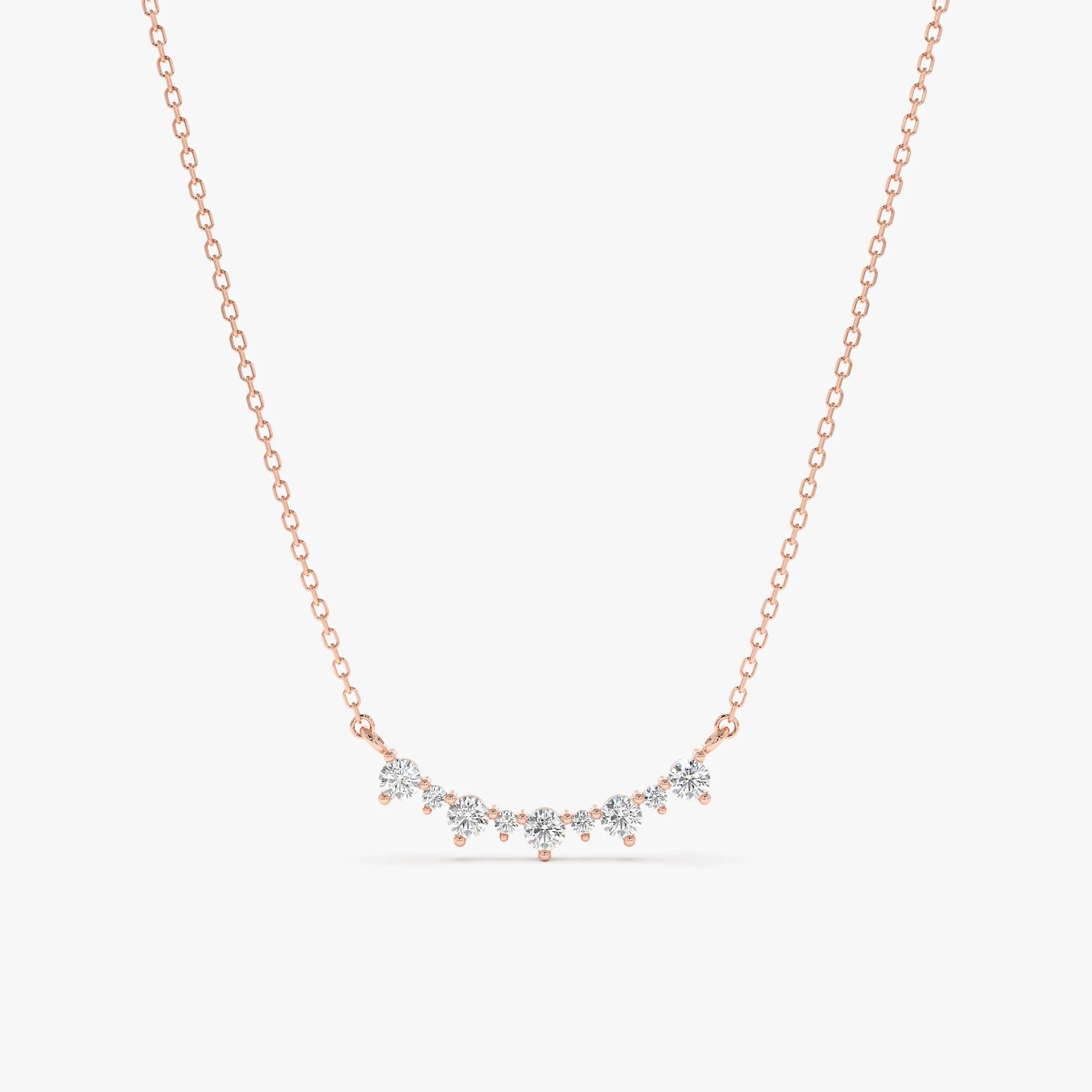 Curved Diamond Bar Necklace, Rya SARAHELISE