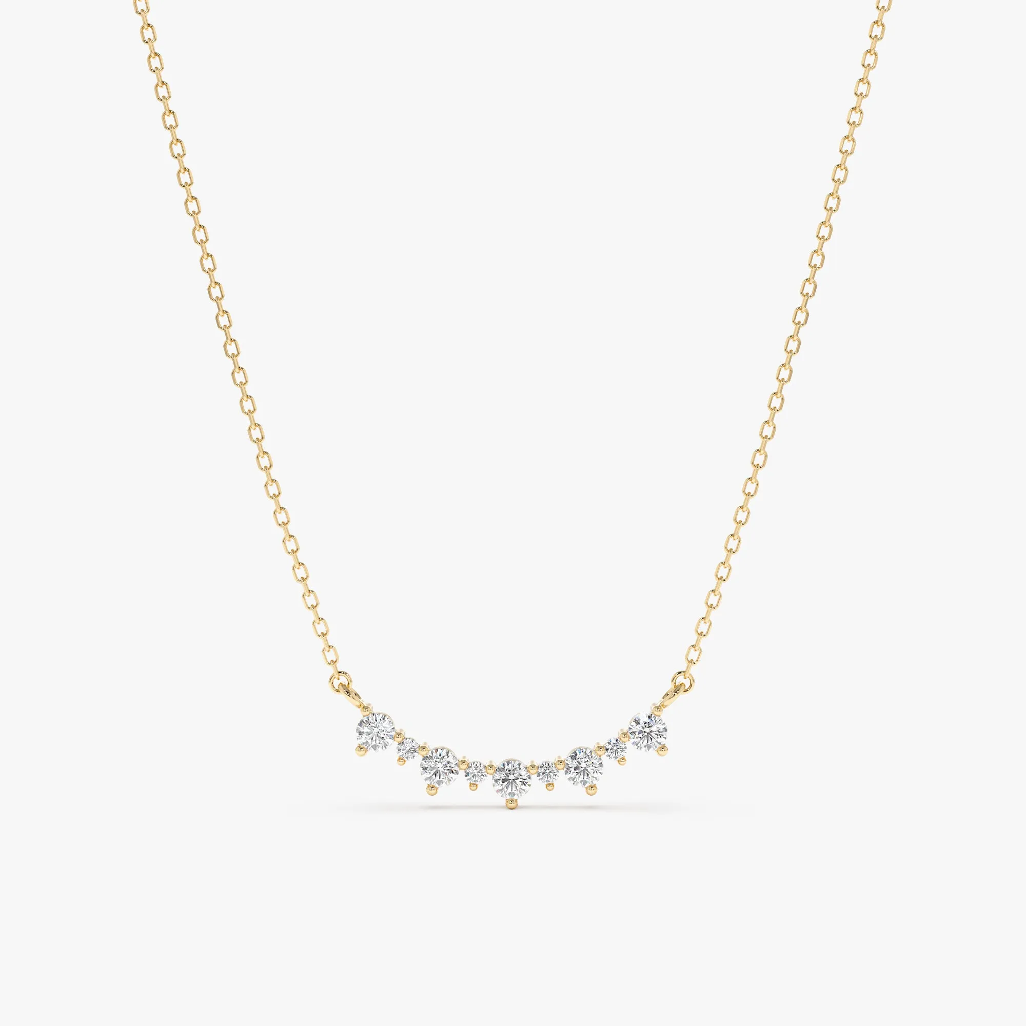 Curved Diamond Bar Necklace, Rya SARAHELISE