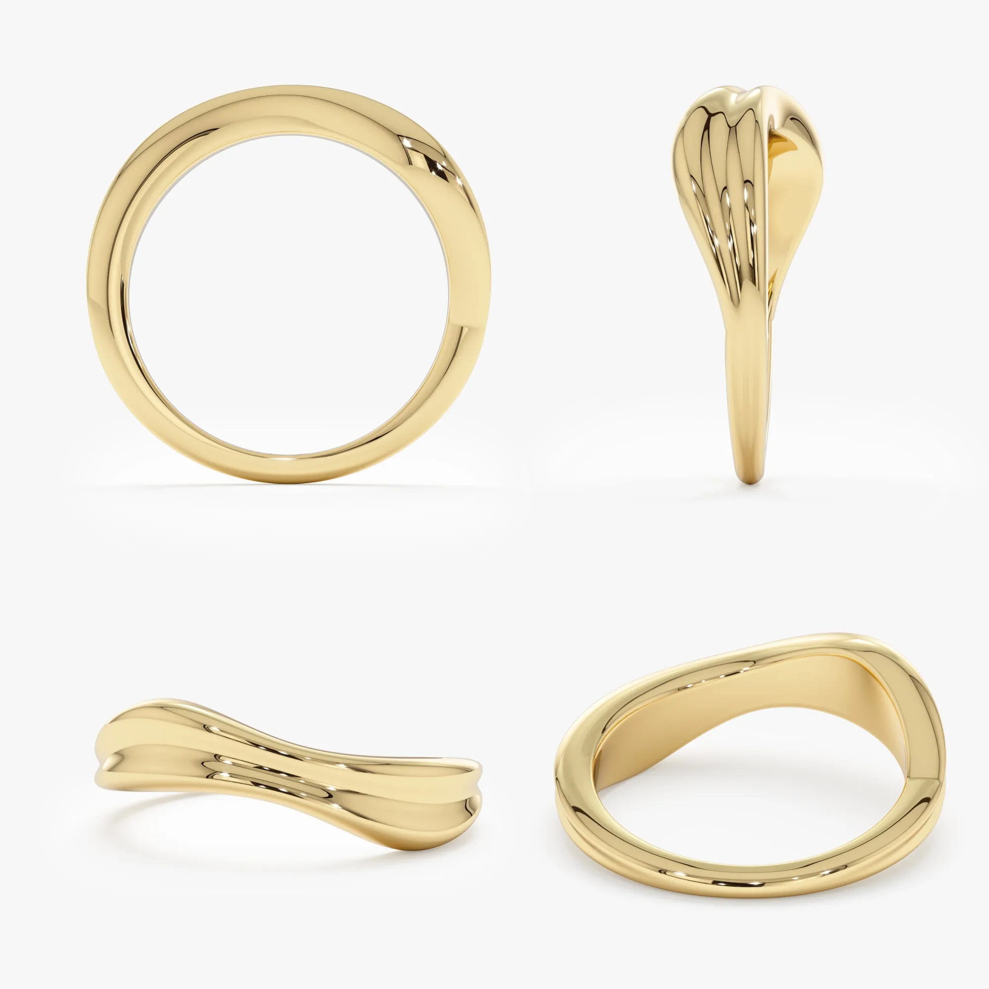 Curved Stacking Diamond Ring Set, Candice SARAHELISE