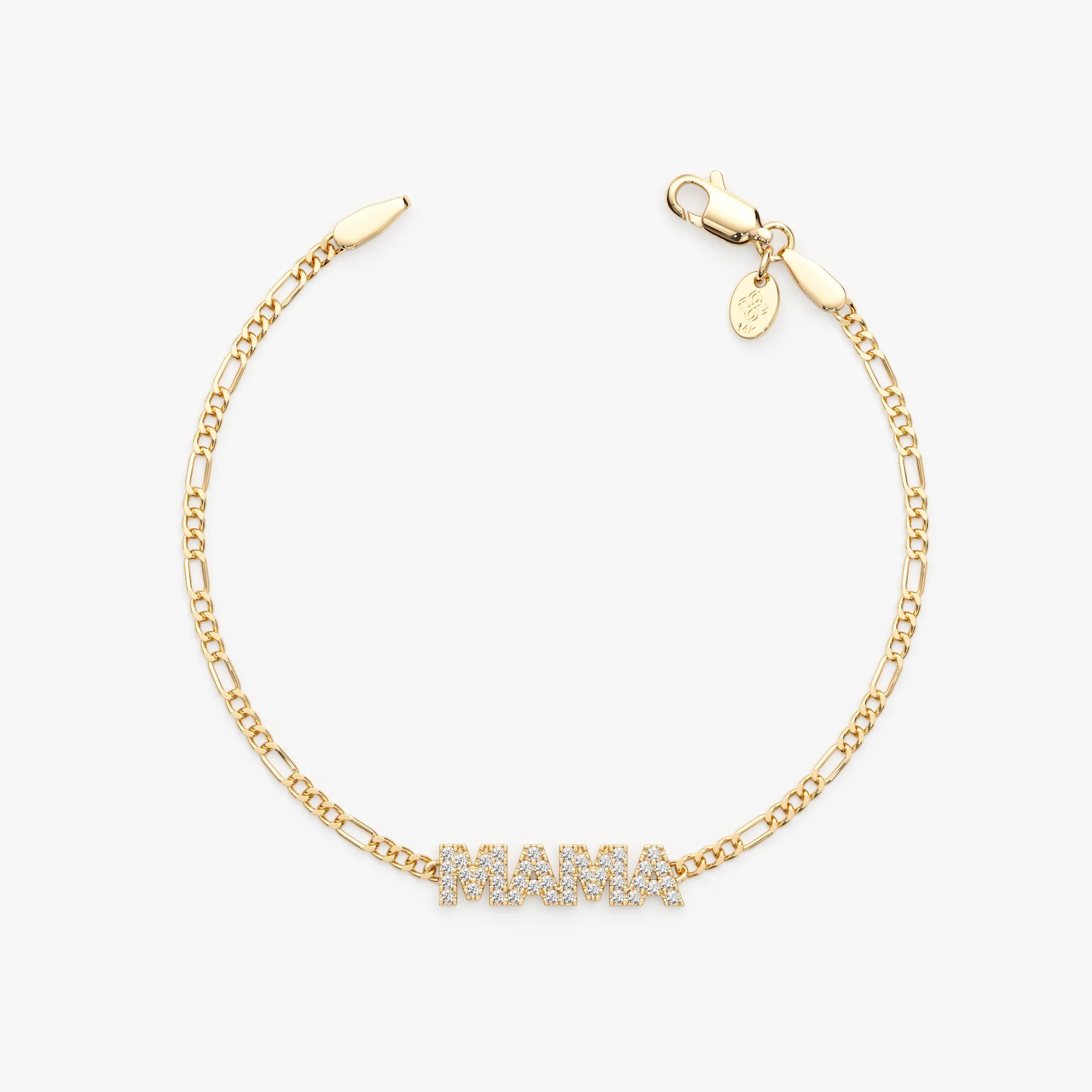 Custom Name Figaro Chain Bracelet, Angelina SARAHELISE