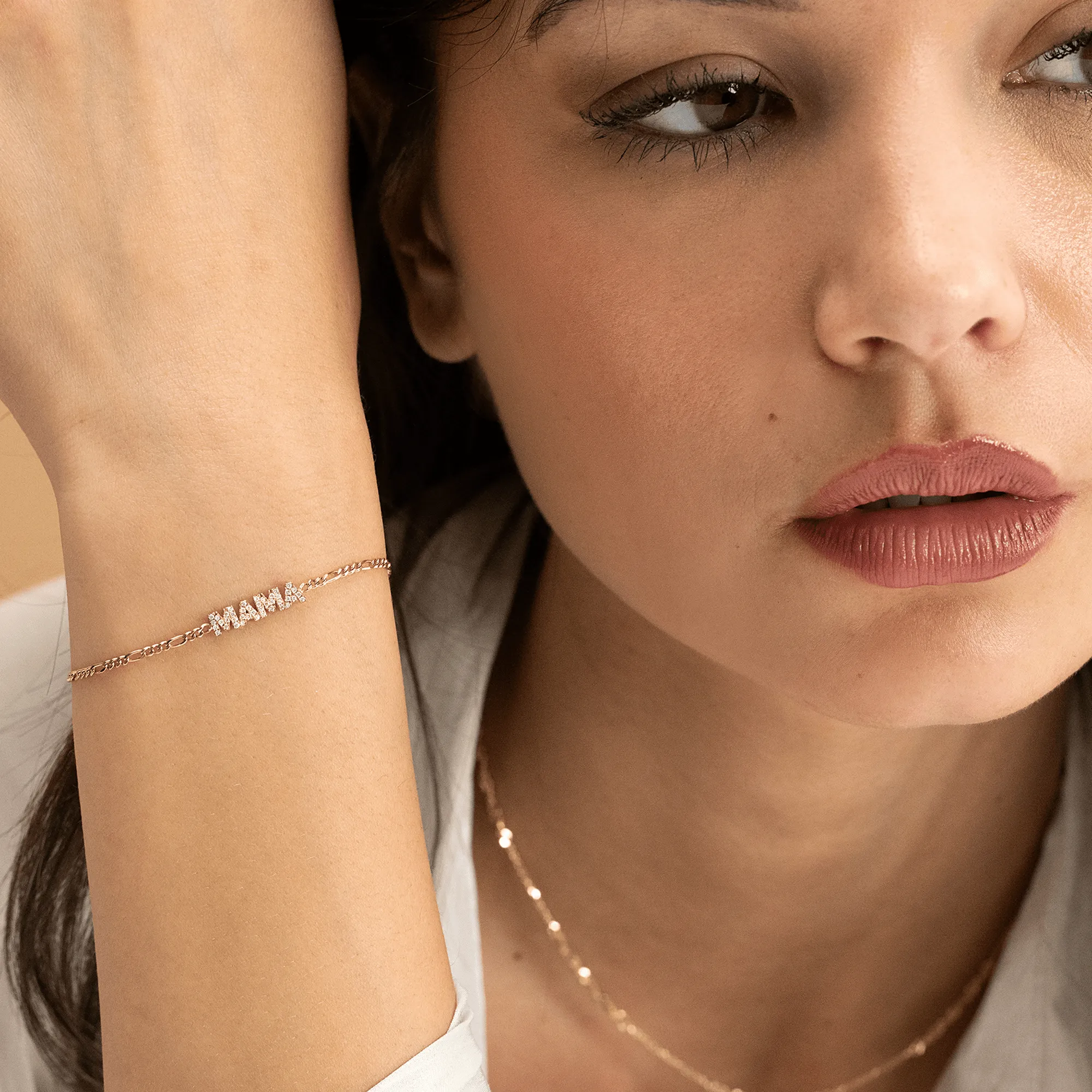 Custom Name Figaro Chain Bracelet, Angelina SARAHELISE